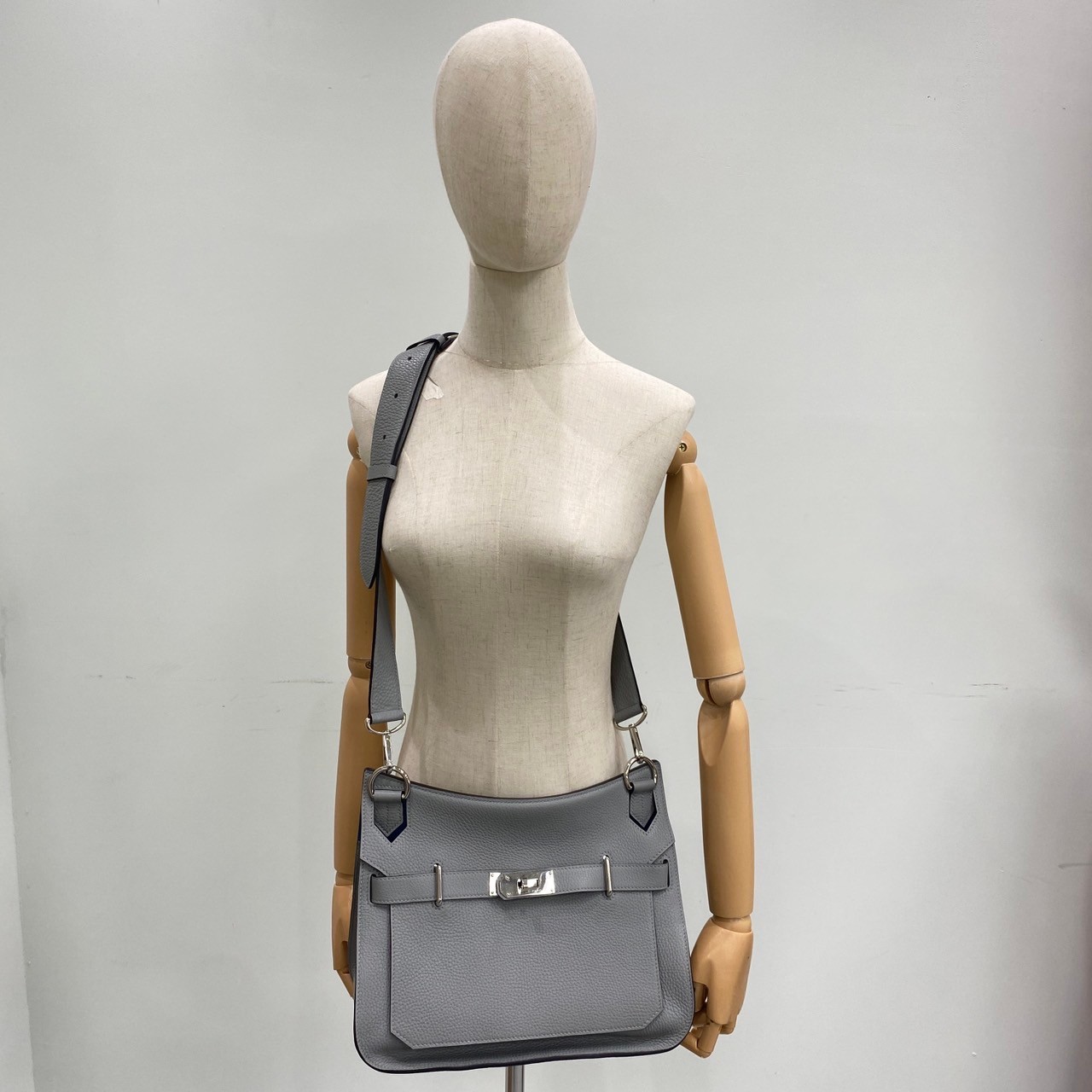 愛馬仕 Hermès Jypsiere 吉普賽包 31 JY31 A刻 灰拚藍JYPSIERE31 防塵袋