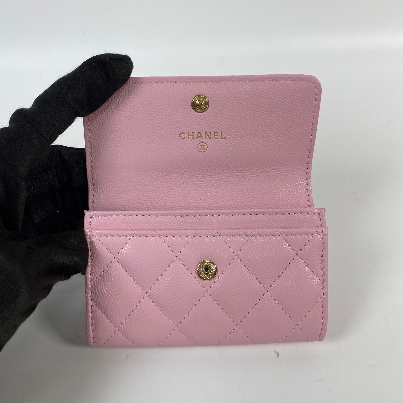 香奈兒 CHANEL 錢包 迷你 翻蓋卡包  AP3978 粉色卡夾 防塵袋/原廠盒子/購買證明