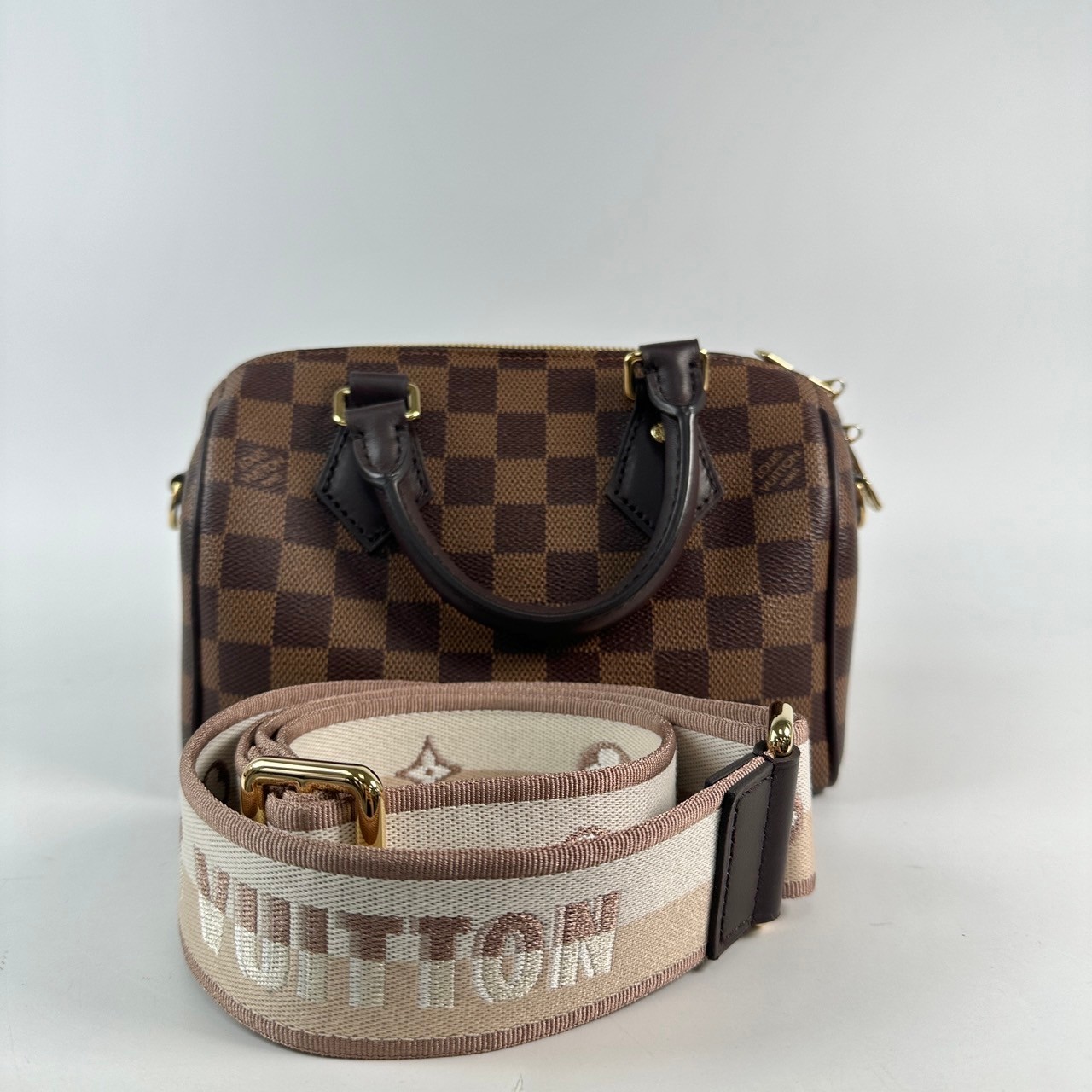 路易威登 LOUIS VUITTON Speedy Bandoulière 20 棕棋盤 手提 斜背 波士頓包 N40489 晶片款  原廠盒子/防塵袋/購買證明