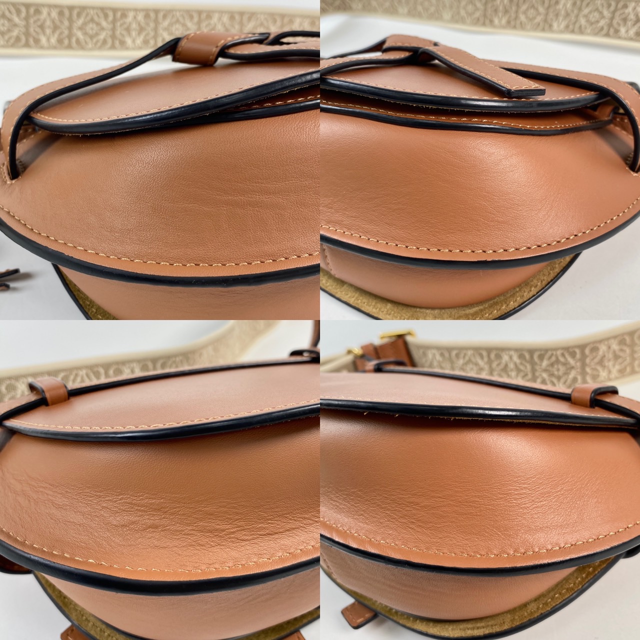 羅意威 LOEWE Mini Gate Dual bag 迷你 小牛皮 肩背包 A650N46X13 棕色GATE MINI 防塵袋/購買證明