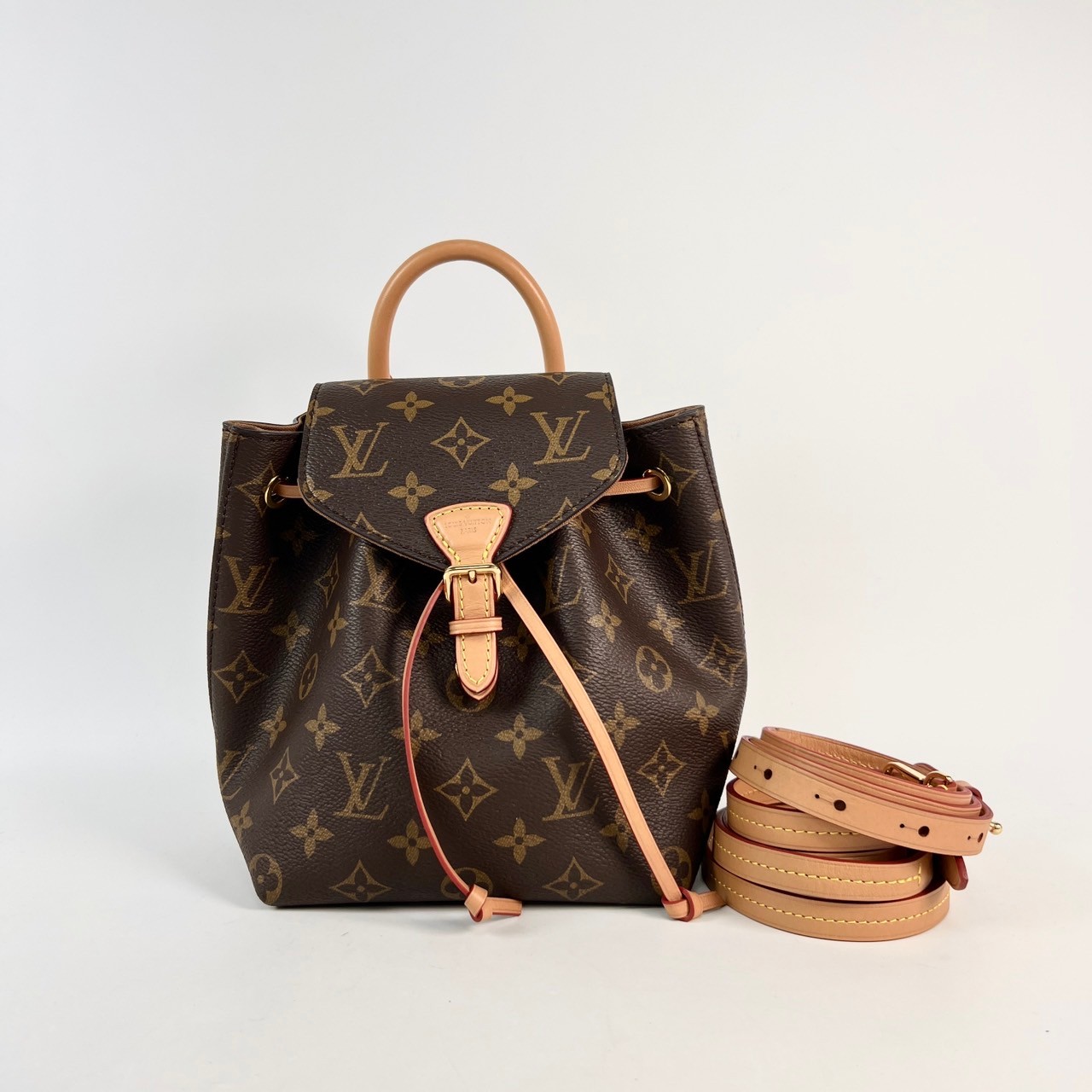 路易威登 LOUIS VUITTON Montsouris BB 經典帆布 後背包 M45502 原花MONTSOURIS BB