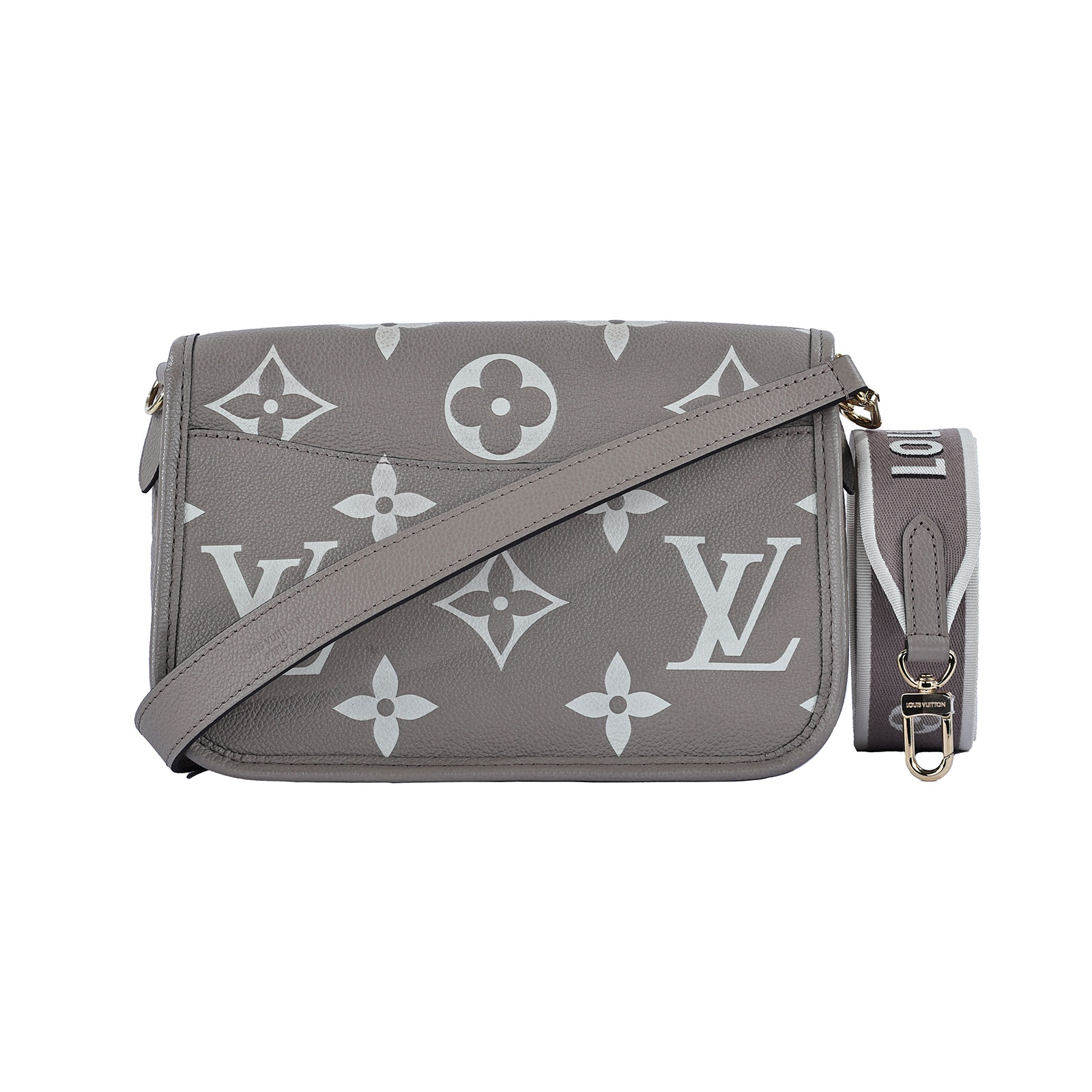 路易威登 LOUIS VUITTON Diane 腋下包法棍 單肩背包 斑鳩灰 奶油色 M46583 晶片款 斑鳩灰DIANE 原廠盒子/防塵袋