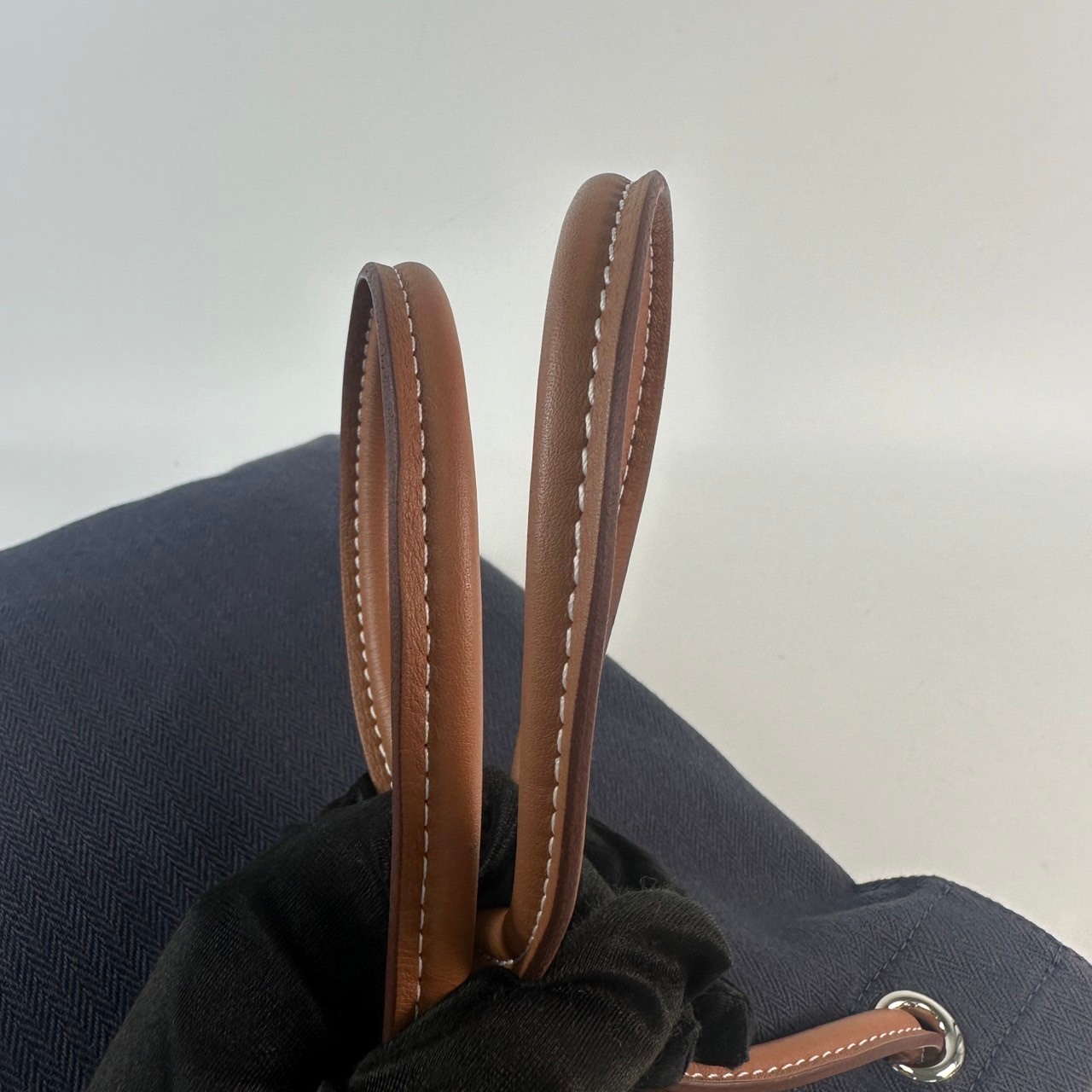 愛馬仕 Hermès Aline Mini 扁包 ALINMI U刻 藍Aline帆布包 無附屬品