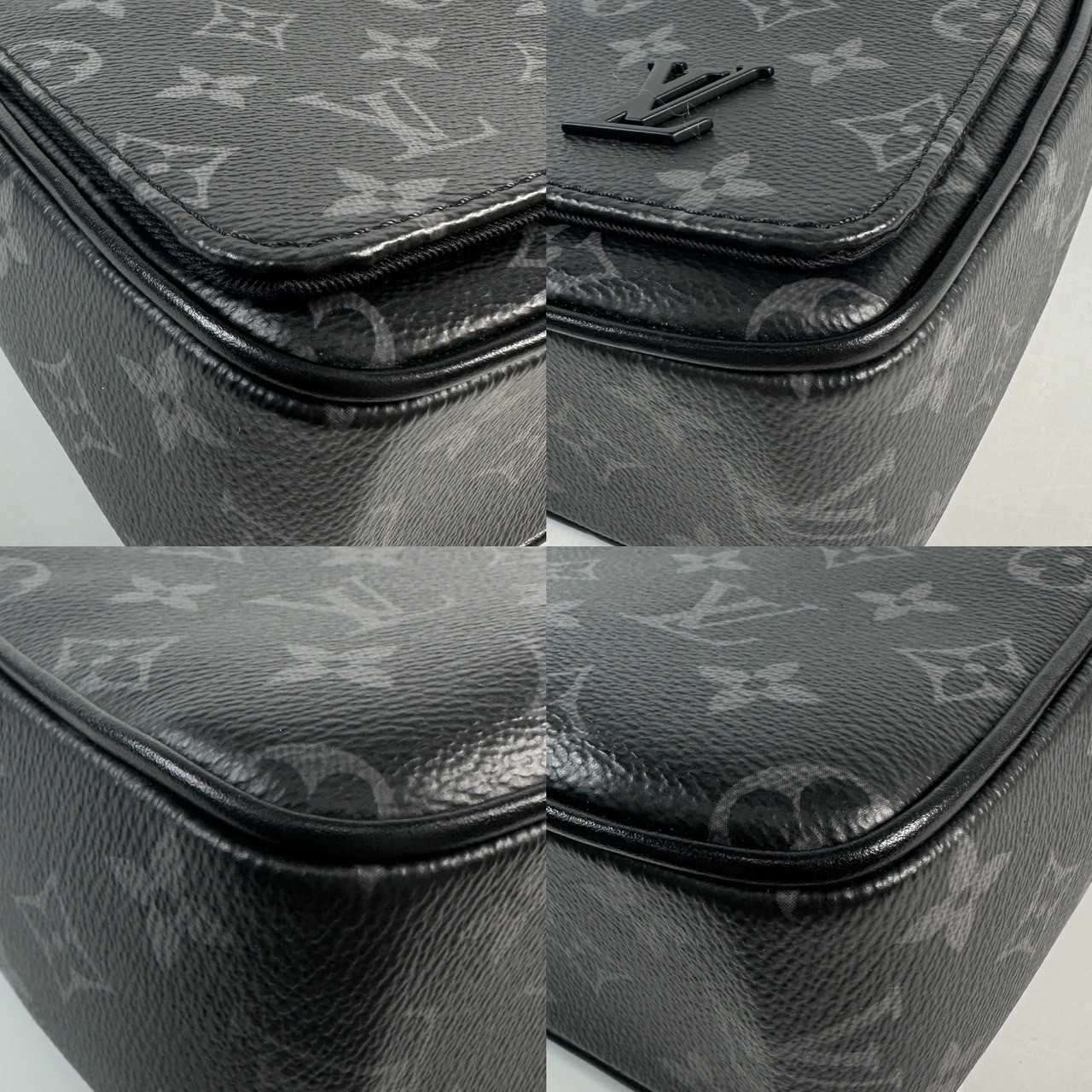 路易威登 LOUIS VUITTON District PM 肩背包 Eclipse帆布 黑色 M46255 晶片款  原廠盒子/防塵袋/購買證明