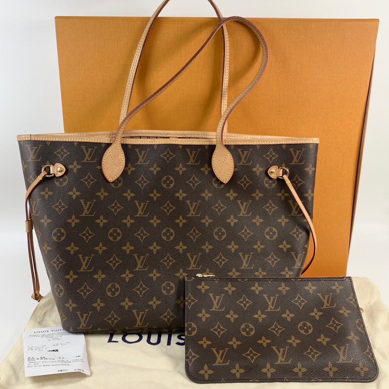 路易威登 LOUIS VUITTON Neverfull MM 經典帆布 肩背 購物袋 M40995 晶片款  原廠盒子/防塵袋/購買證明