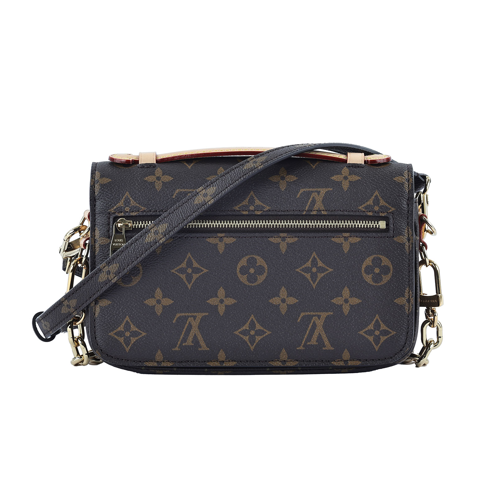 路易威登 LOUIS VUITTON Pochette Métis East West 老花 鏈條 郵差包 腋下單肩包 M46279 晶片款  原廠盒子/防塵袋