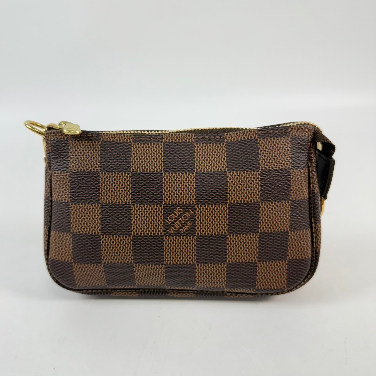 路易威登 LOUIS VUITTON Damier Ebene塗層帆布 鏈帶 迷你小皮包 N58009 棋盤迷你麻將包 原廠盒子/防塵袋