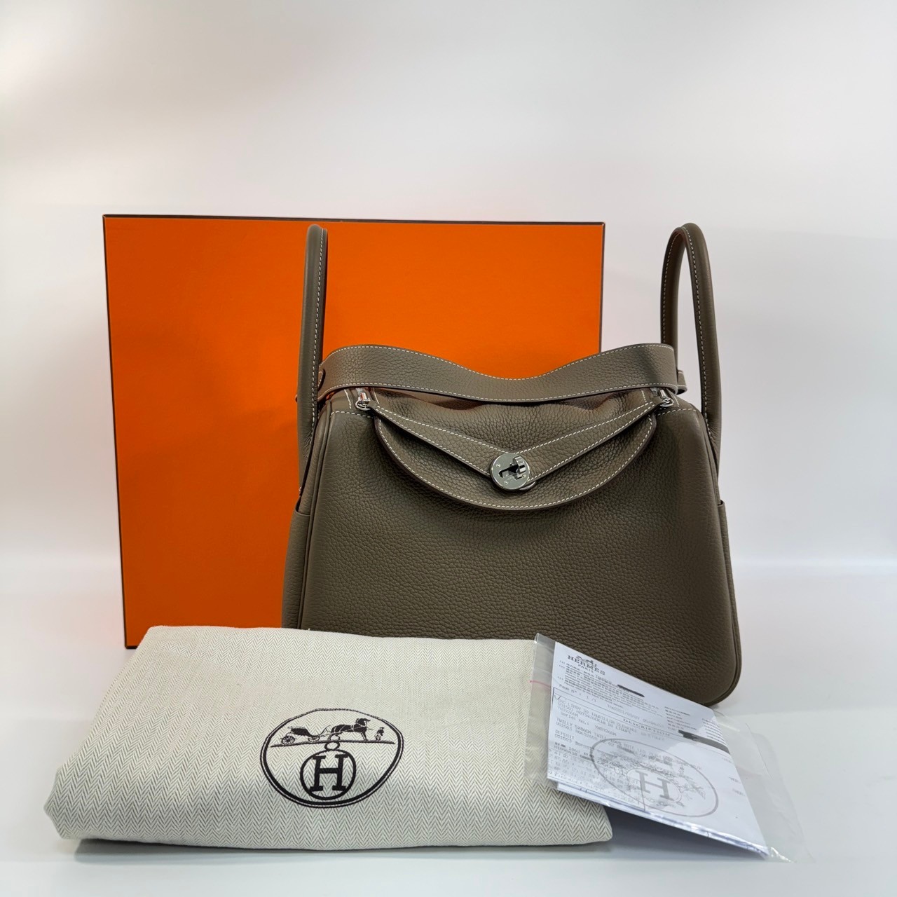 愛馬仕 Hermès Lindy 琳迪包 30 LD30 Y刻 大象灰LINDY30 原廠盒子/防塵袋/購買證明