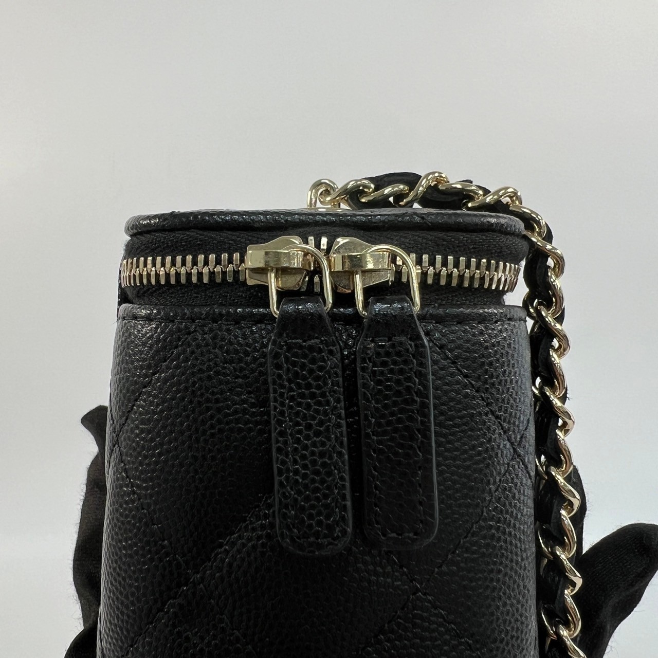 香奈兒 CHANEL Vanity Case 迷你 化妝箱  32開黑化妝盒MINI VANITY 保證卡