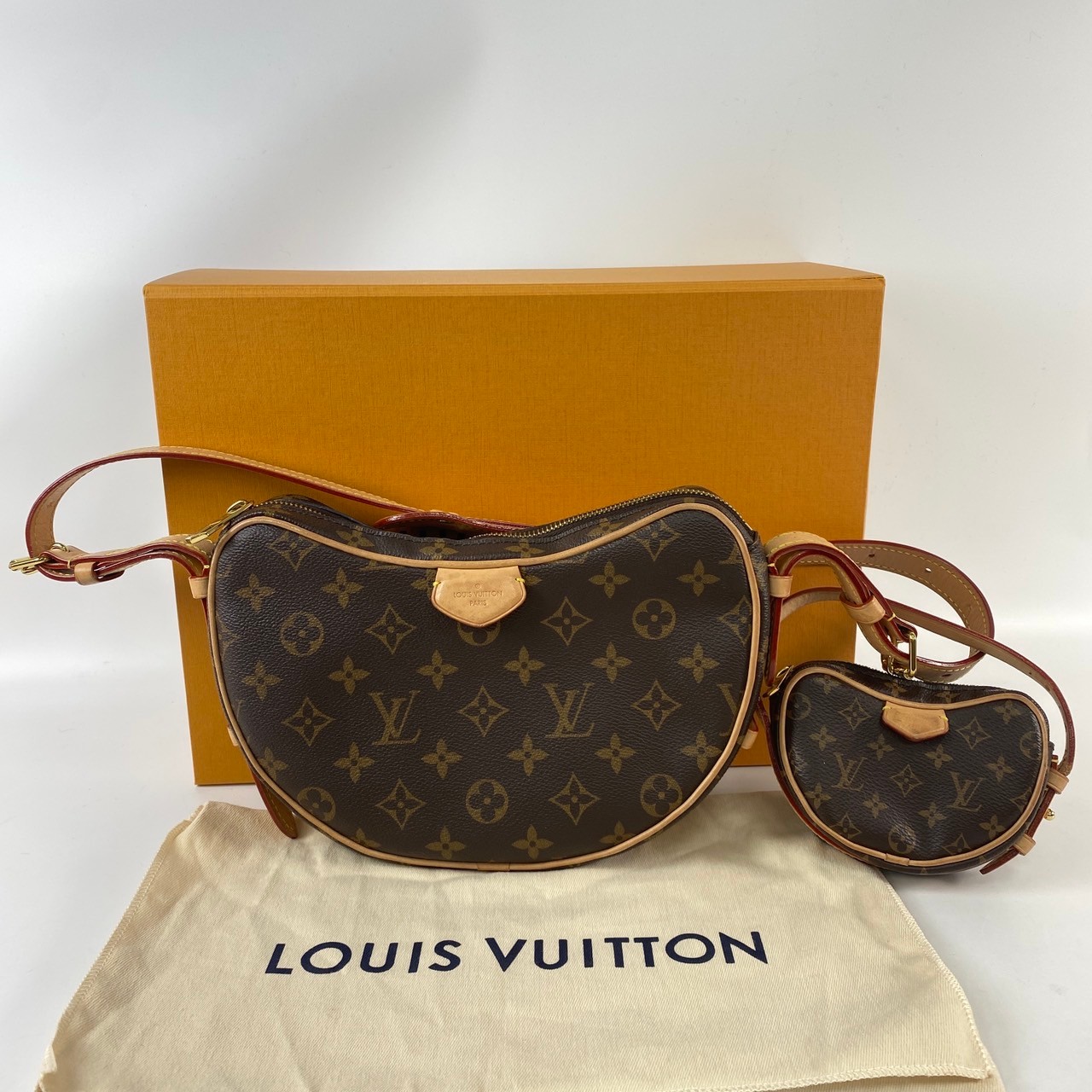 路易威登 LOUIS VUITTON Croissant MM 肩背包 經典帆布 M46828 　原花可頌包 Croissant MM 防塵袋