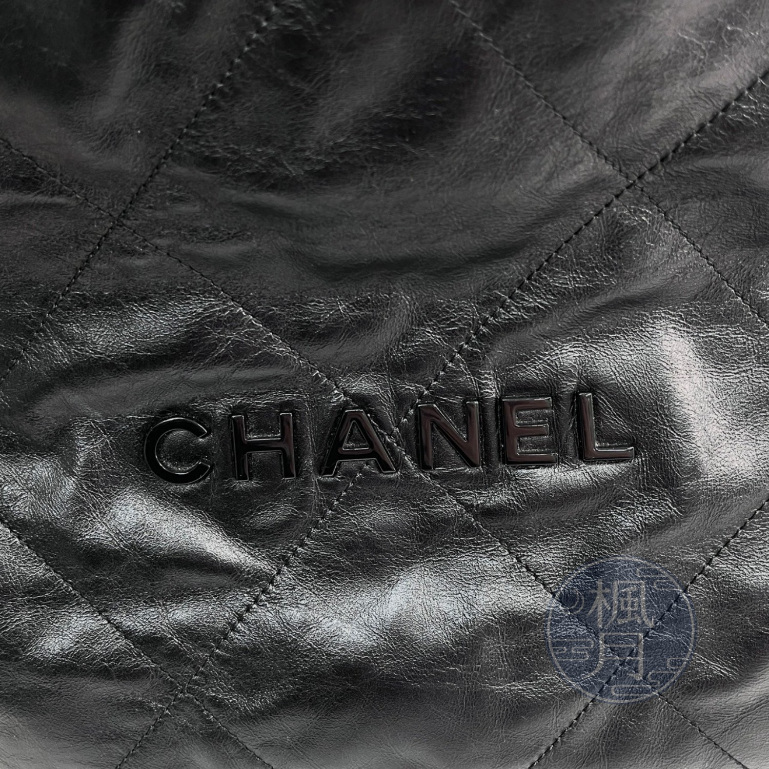 香奈兒 CHANEL 22 中型 束口包  晶片款 SO BLACK 22包 中號 無附屬品