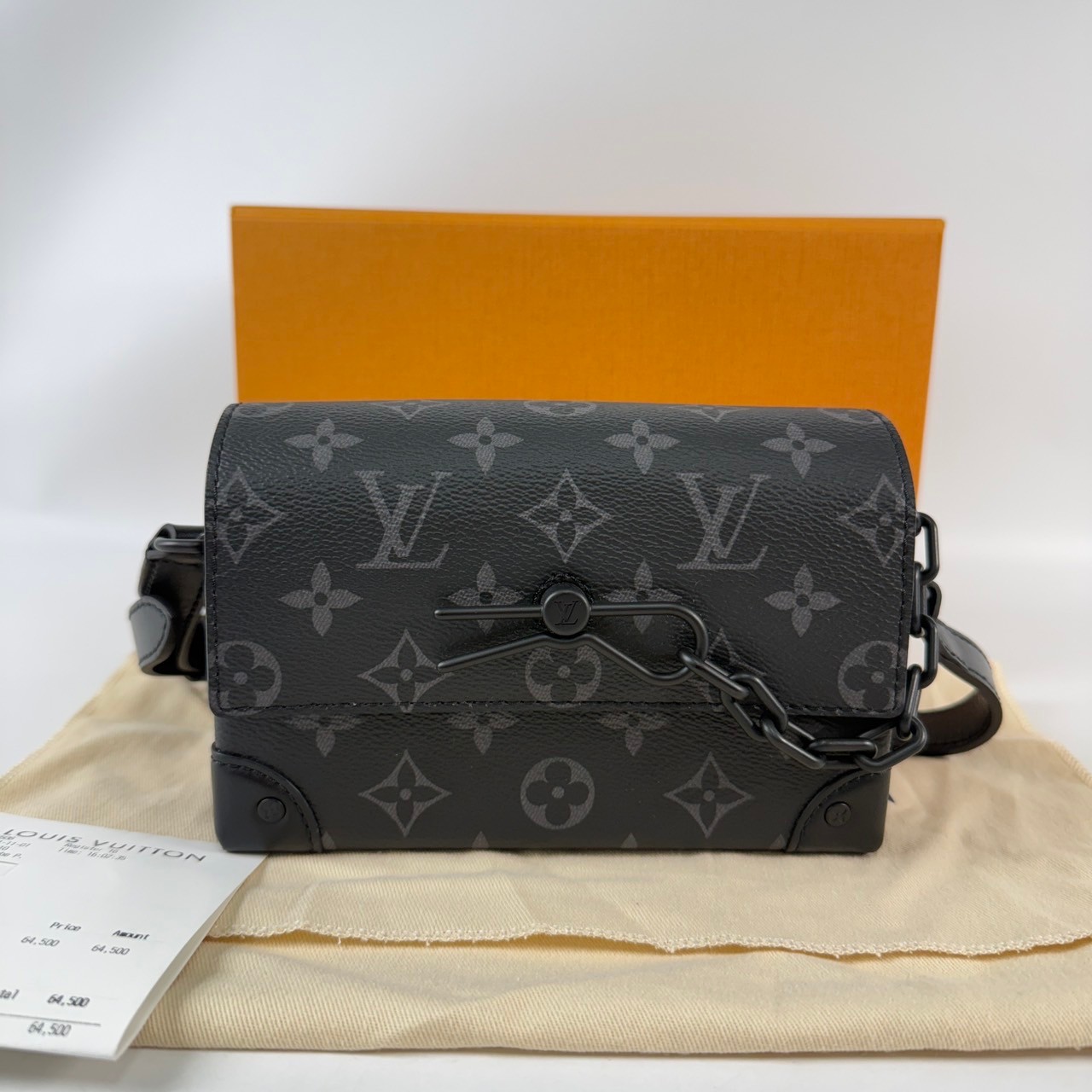 路易威登 LOUIS VUITTON Steamer 隨身錢包 肩背 M81783 晶片款 　黑原花Steamer 原廠盒子/防塵袋/購買證明