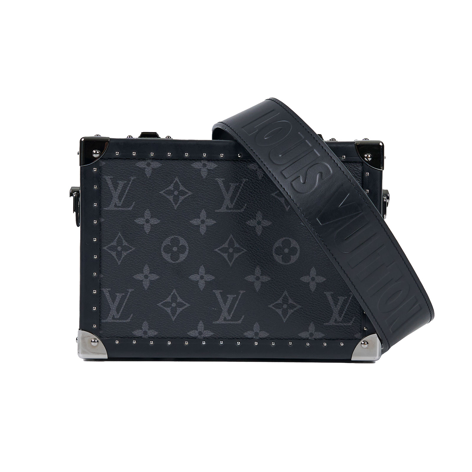 路易威登 LOUIS VUITTON Clutch Box 斜背 硬殼包 硬盒箱 黑灰色 M20101 黑原花CLUTCH BOX硬殼包 防塵袋/背帶