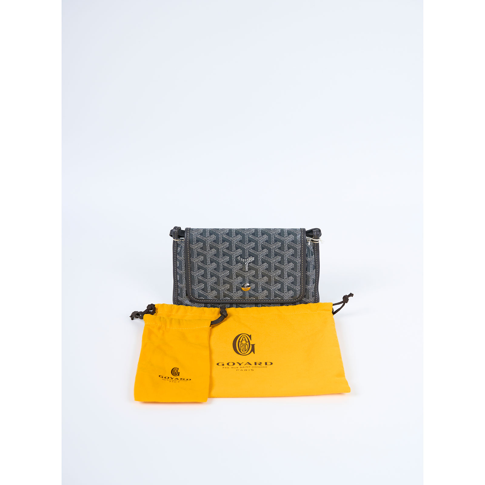 高雅德 GOYARD Plumet Pocket Wallet 肩背 隨身錢包 PLUMETPMLTY50CL50P 灰PLUMET 防塵袋