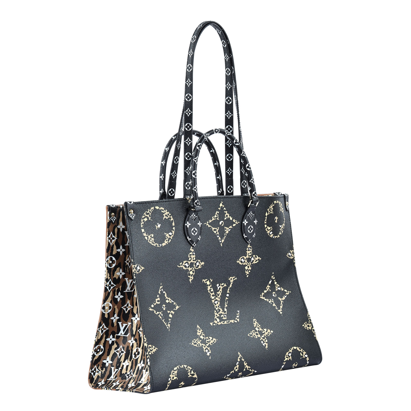 路易威登 LOUIS VUITTON OnTheGo GM 購物袋 手提包 M44674 豹紋ONTHEGO JUNGLE MM 防塵袋