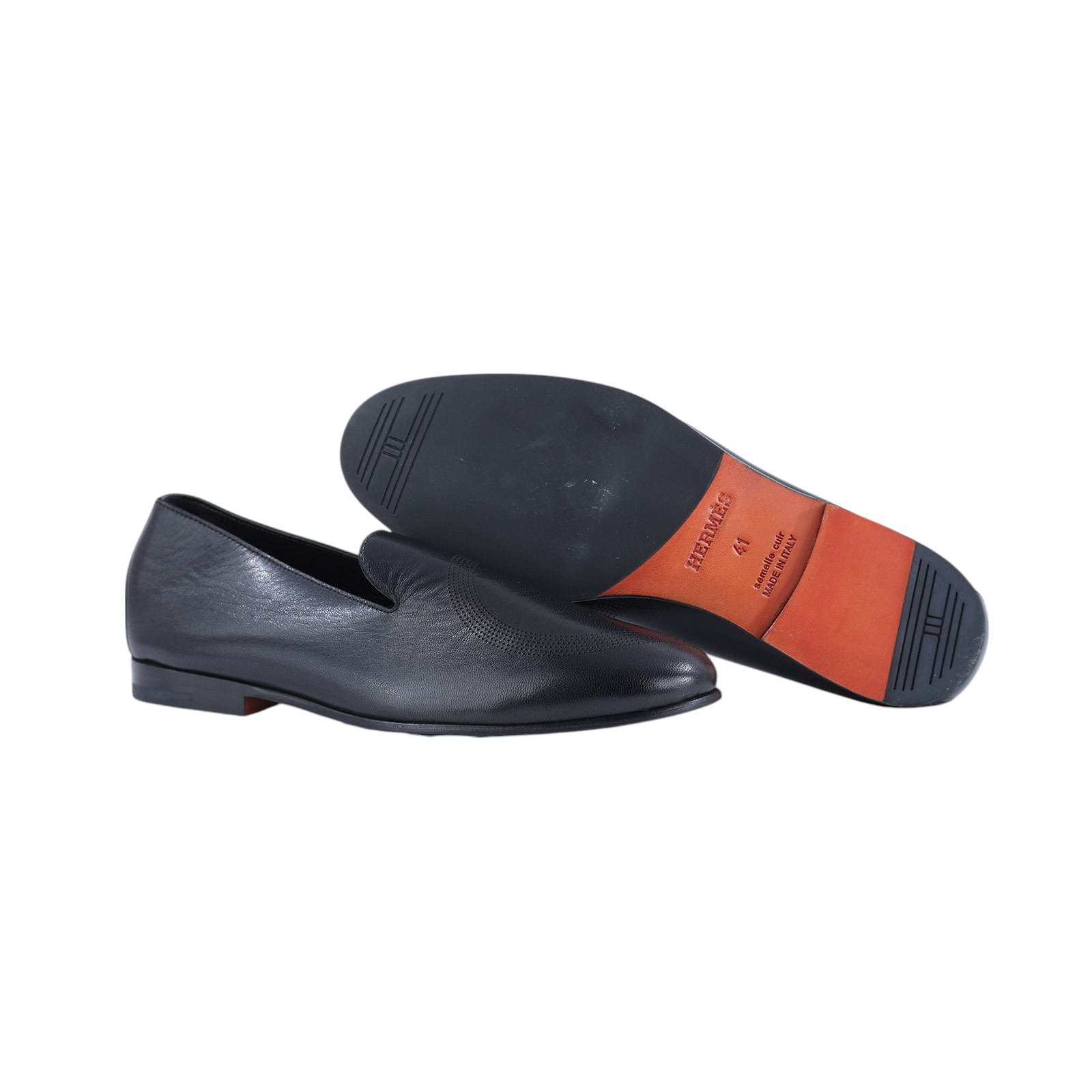 愛馬仕 Hermès Chaîne dAncre 樂福鞋 H241977ZA02410 MB241977ZA2401 黑Imagine皮鞋#41 防塵袋