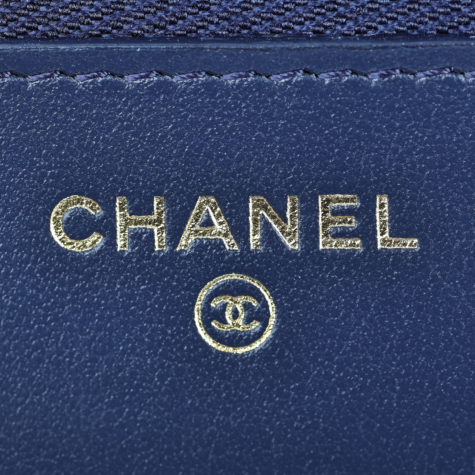 香奈兒 CHANEL 經典鏈子皮夾 菱格紋 CC LOGO AP0250 牛仔WOC 原廠盒子/防塵袋/購買證明