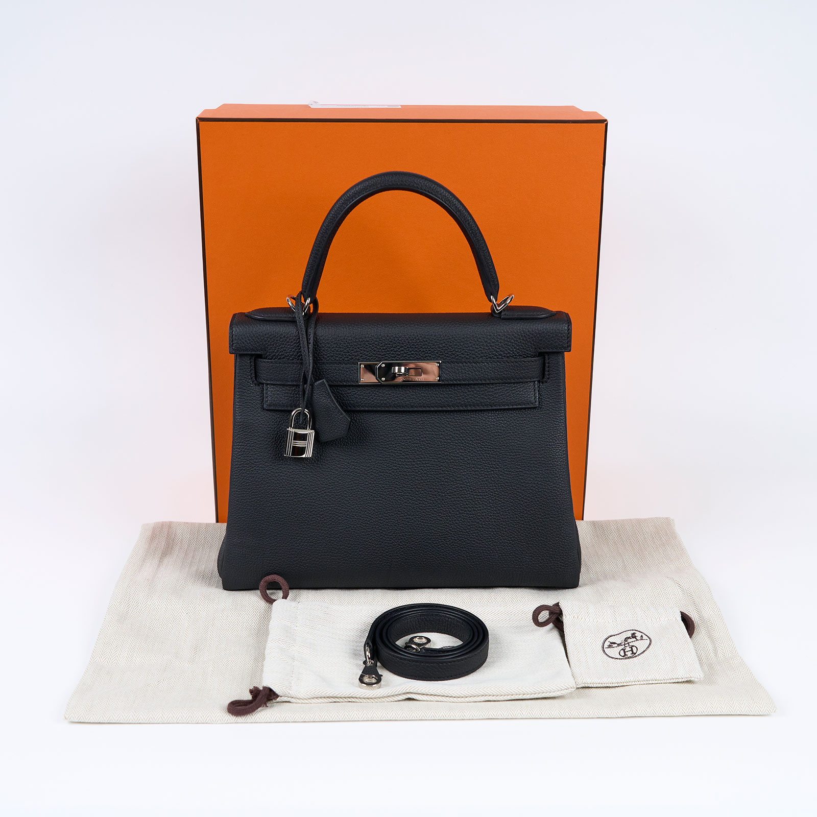 愛馬仕 Hermès Kelly Bag 凱莉包 28 KL28 W刻 黑 KELLY28 內縫 原廠盒子/防塵袋 /鎖組