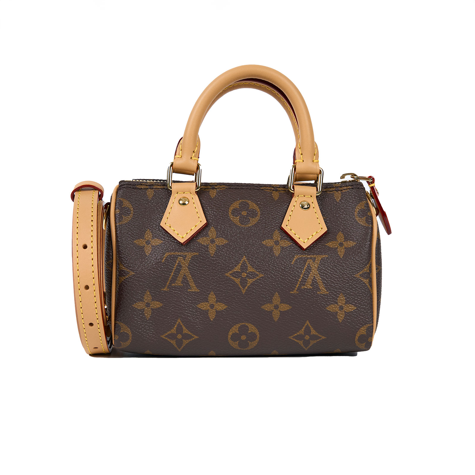 路易威登 LOUIS VUITTON Nano Speedy 原花 手提 肩背包 M81085 原花NANO SPEEDY 原廠盒子/防塵袋