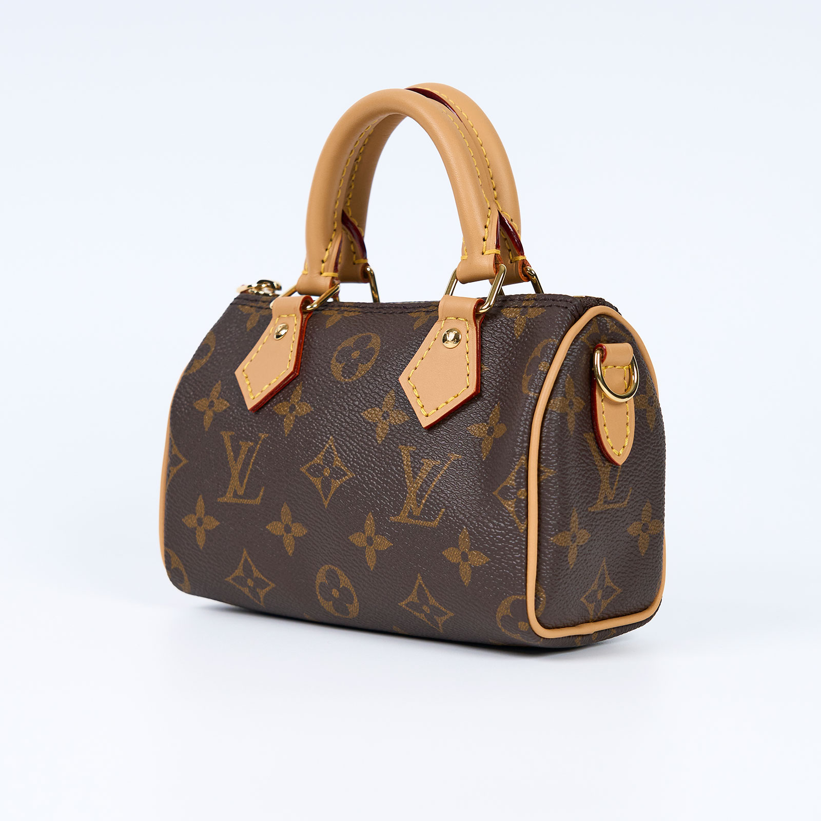 路易威登 LOUIS VUITTON Nano Speedy 原花 手提 肩背包 M81085 原花NANO SPEEDY 原廠盒子/防塵袋