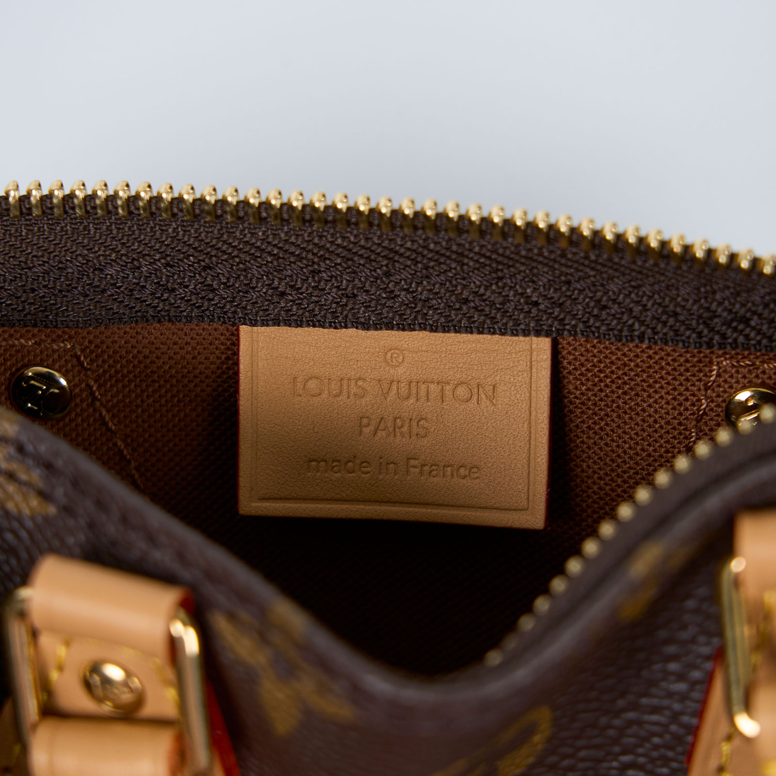 路易威登 LOUIS VUITTON Nano Speedy 原花 手提 肩背包 M81085 原花NANO SPEEDY 原廠盒子/防塵袋