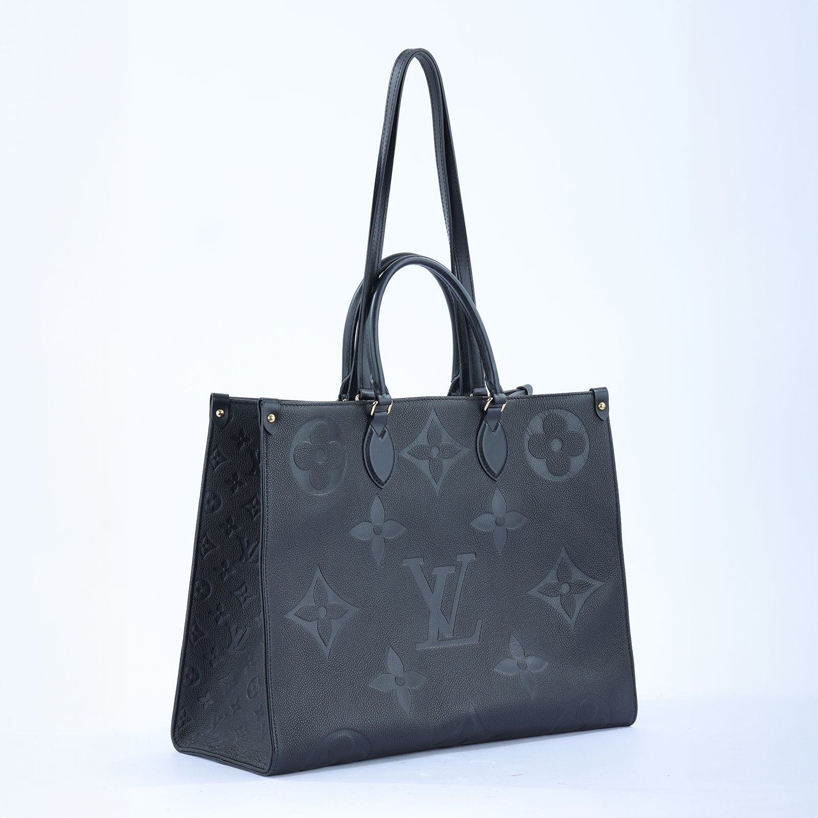 路易威登 LOUIS VUITTON Onthego GM 壓花皮革 手提肩背 托特包 M44925 晶片款  原廠盒子/防塵袋/購買證明