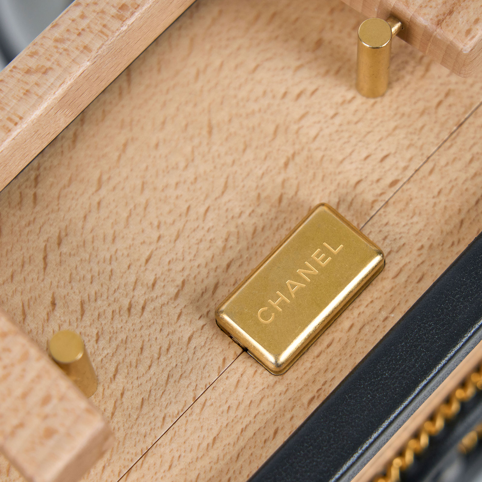香奈兒 CHANEL Vanity Case 化妝箱 AS2927 晶片款 WOOD VANITY化妝箱 原廠盒子/防塵袋