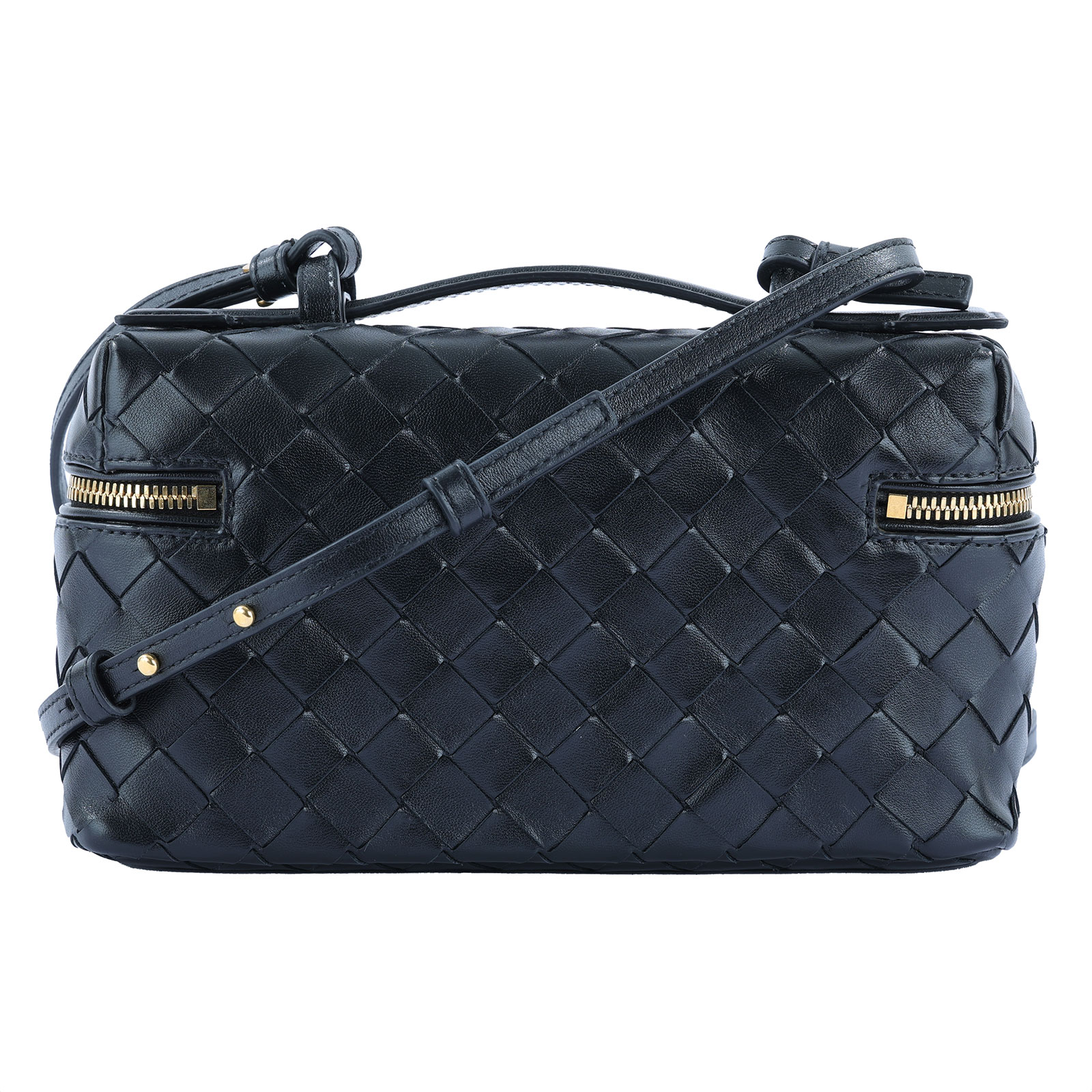 寶緹嘉 BOTTEGA VENETA Bang Bang Vanity 化妝箱 789109 黑編織Bang Bang Vanity Case 防塵袋