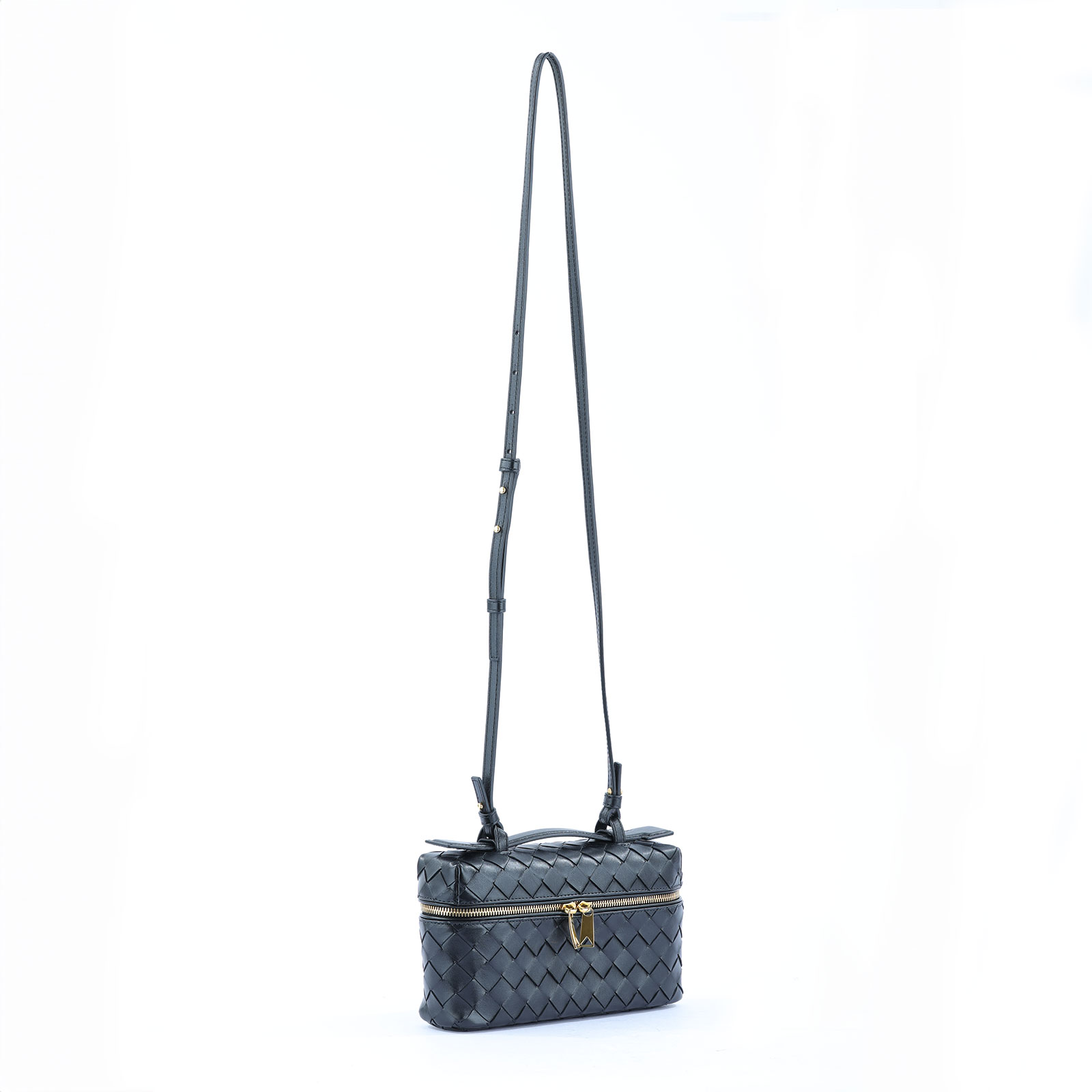 寶緹嘉 BOTTEGA VENETA Bang Bang Vanity 化妝箱 789109 黑編織Bang Bang Vanity Case 防塵袋
