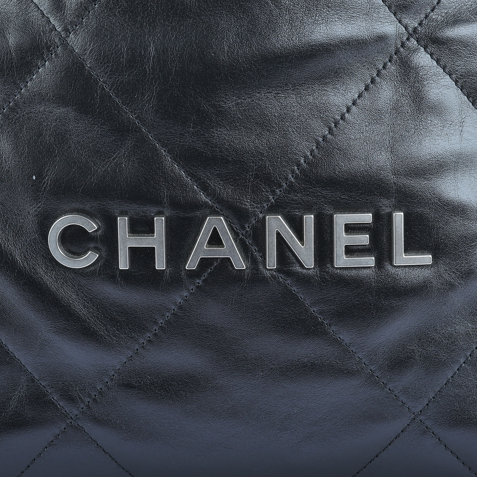 香奈兒 CHANEL 22 中型 束口包 AS3261 晶片款 黑銀 22 包 中號 防塵袋