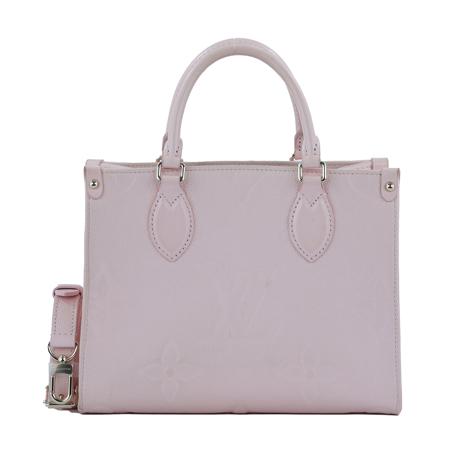 路易威登 LOUIS VUITTON OnTheGo PM 肩背 托特包 粉紅色 M47135 晶片款 粉原花ONTHEGO PM 原廠盒子/防塵袋