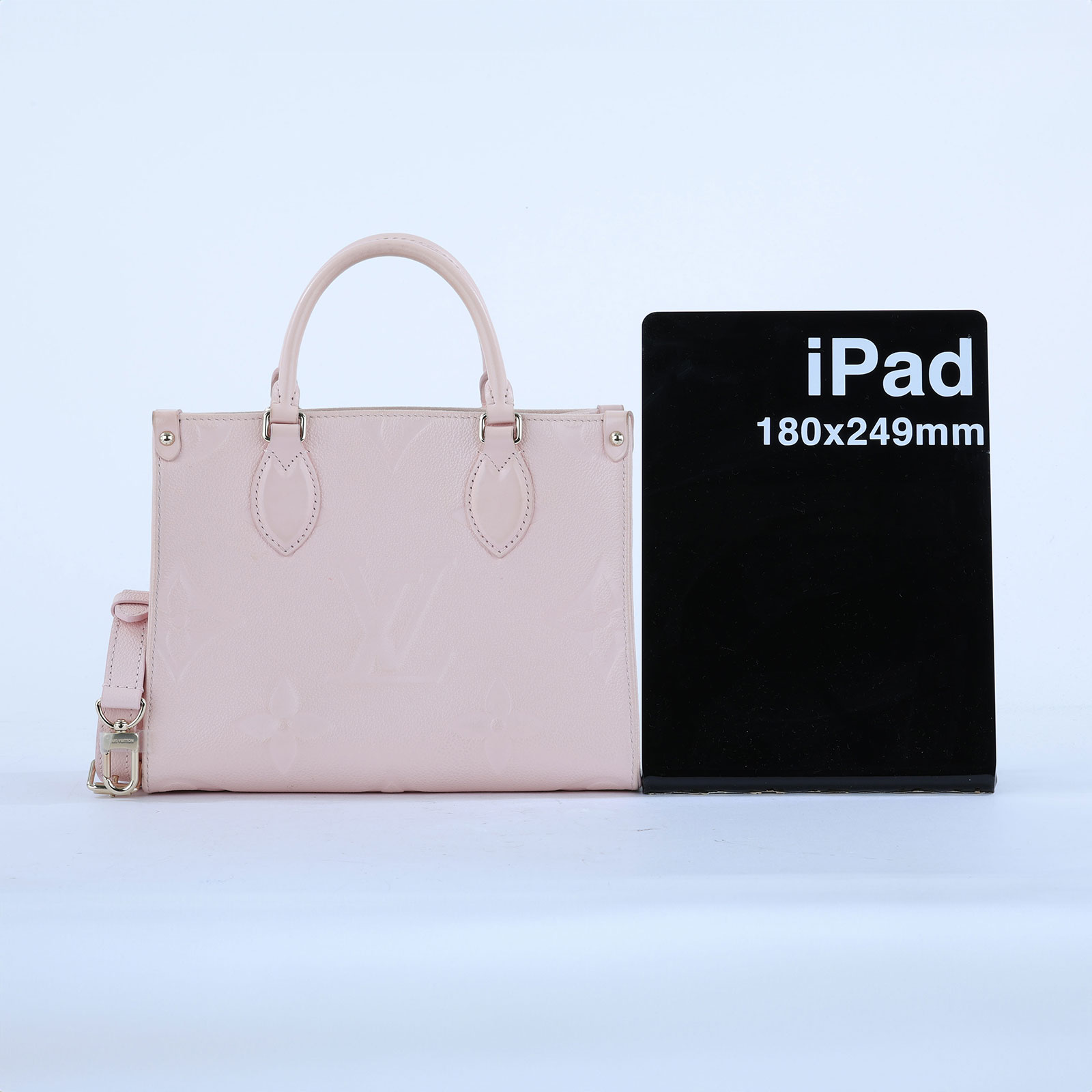 路易威登 LOUIS VUITTON OnTheGo PM 肩背 托特包 粉紅色 M47135 晶片款 粉原花ONTHEGO PM 原廠盒子/防塵袋