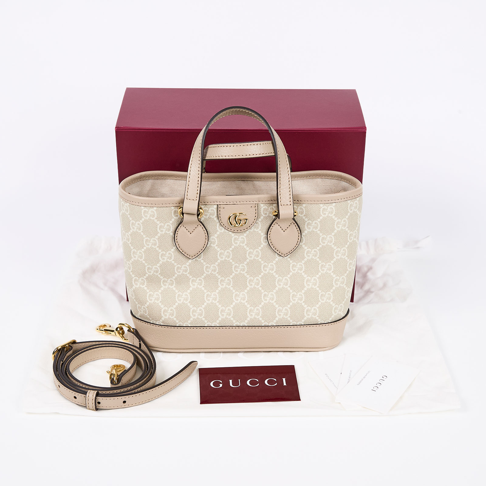 古馳 GUCCI Ophidia 迷你 手提袋 811716 米白OPHIDIA迷你手提袋 原廠盒子/防塵袋
