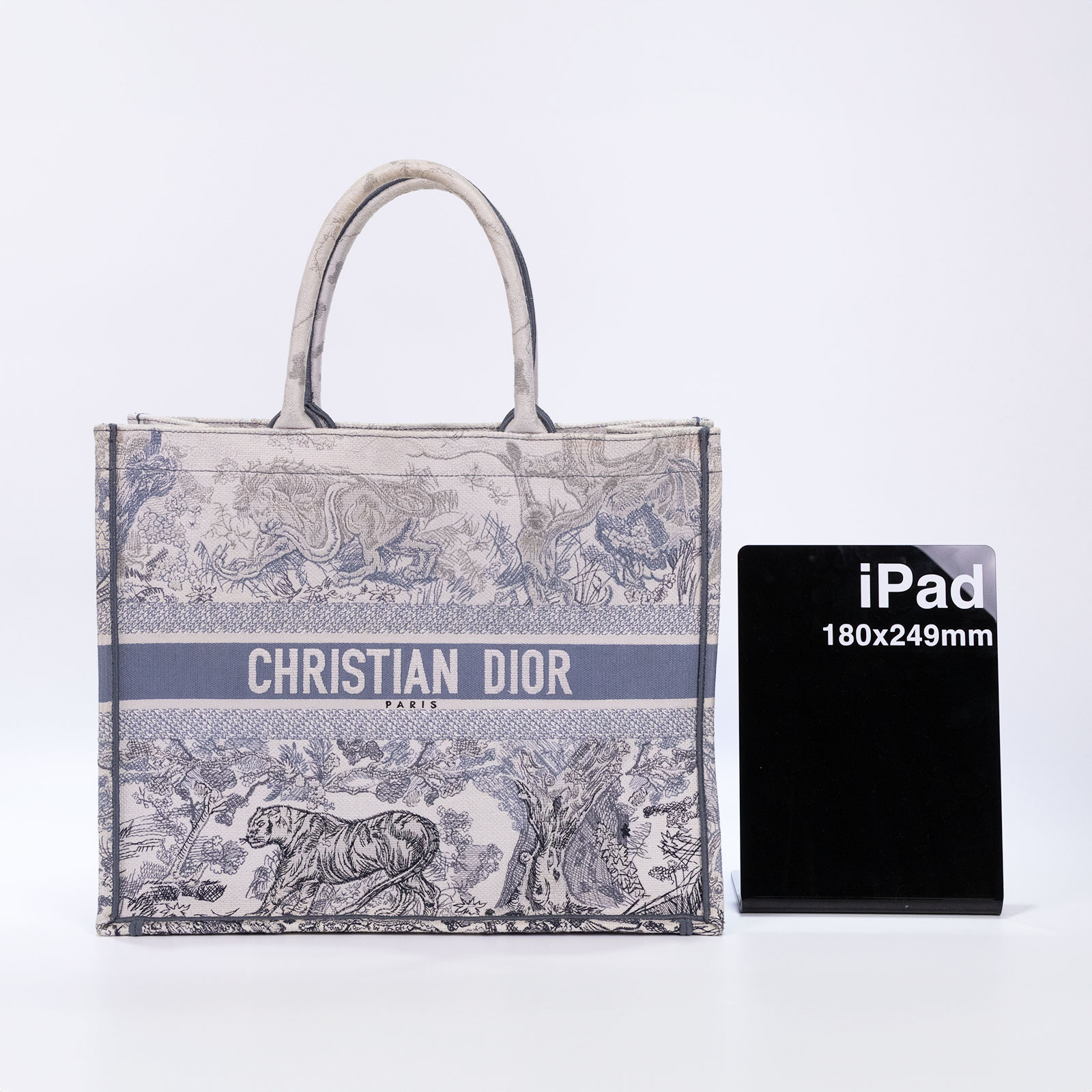迪奧 CHRISTIAN DIOR Book Tote 中型 托特包 Toile de Jouy M1296ZTDT  防塵袋/保證卡