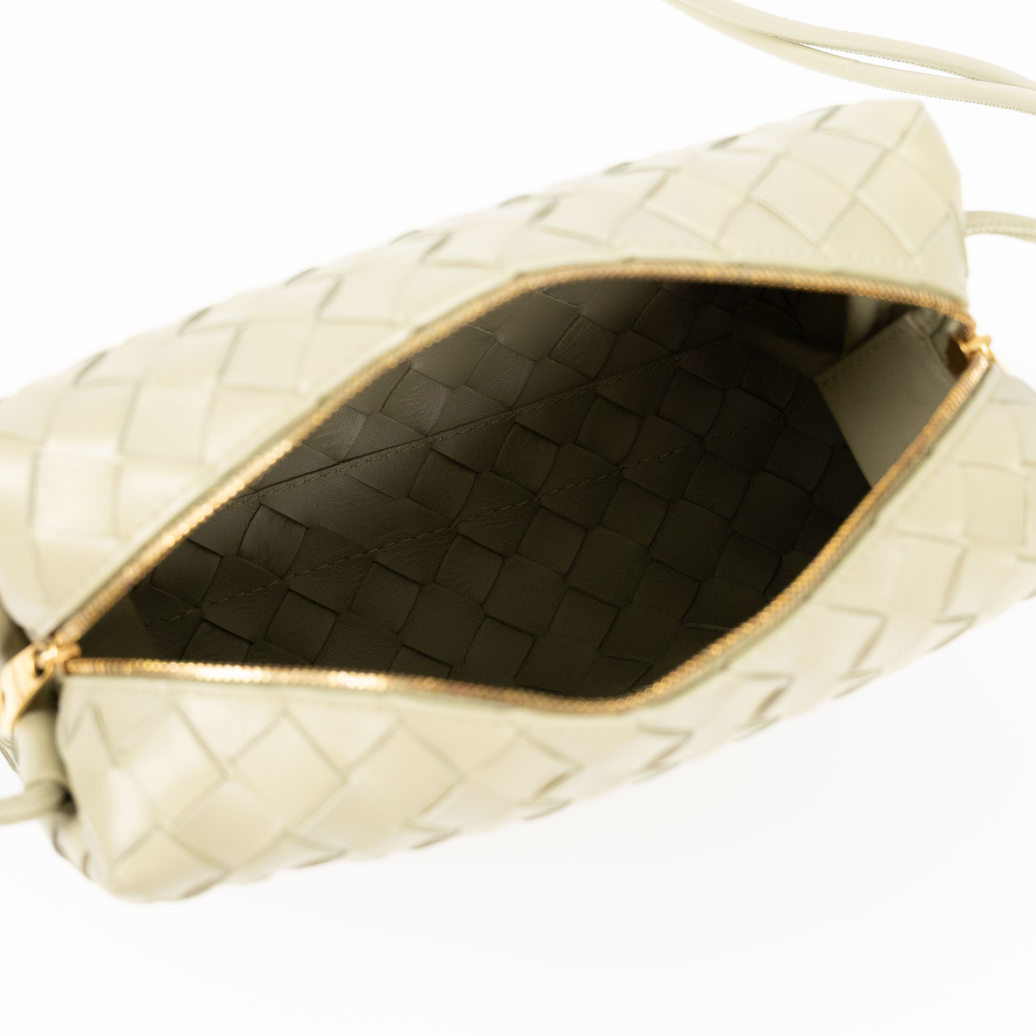 寶緹嘉 BOTTEGA VENETA Loop 相機包 小型 723548 綠LOOP 編織包 防塵袋