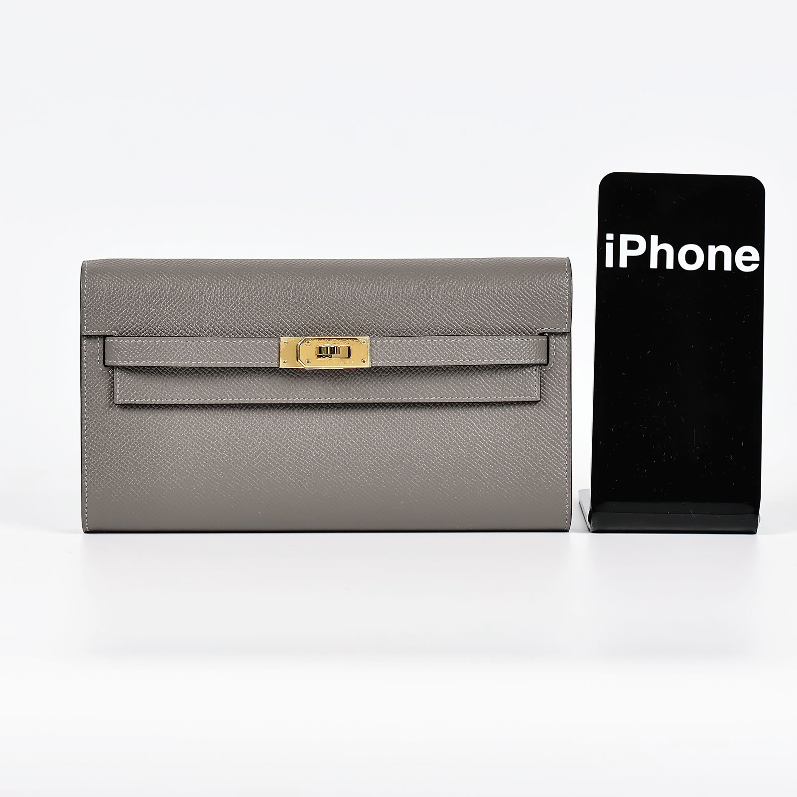 愛馬仕 Hermès Kelly to go 長夾肩背包 KLG U刻 灰KELLY TO GO 原廠盒子