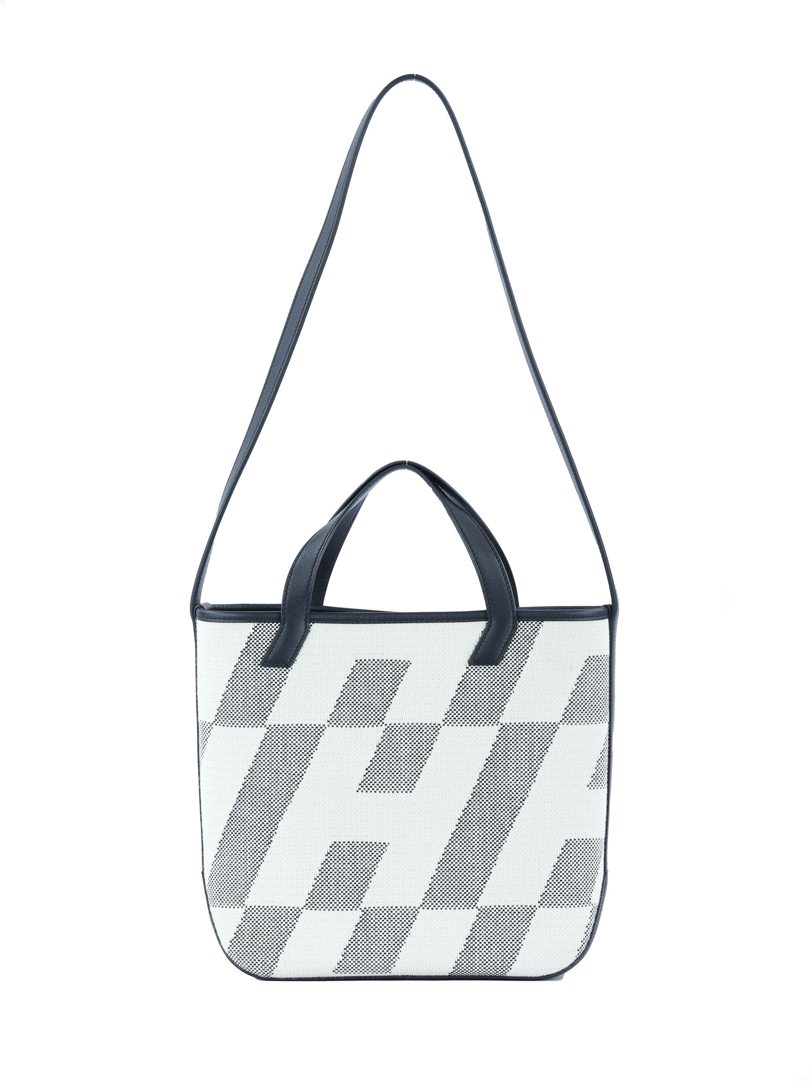 愛馬仕 Hermès Cabas H en Biais 27 CHB27 Z刻 黑白CABAS H BIAIS27 防塵袋