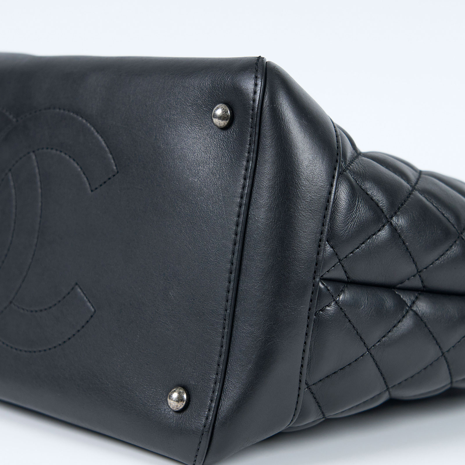 香奈兒 CHANEL 菱格紋 托特包  23開 黑菱格2WAY TOTE 原廠盒子/防塵袋/保證卡