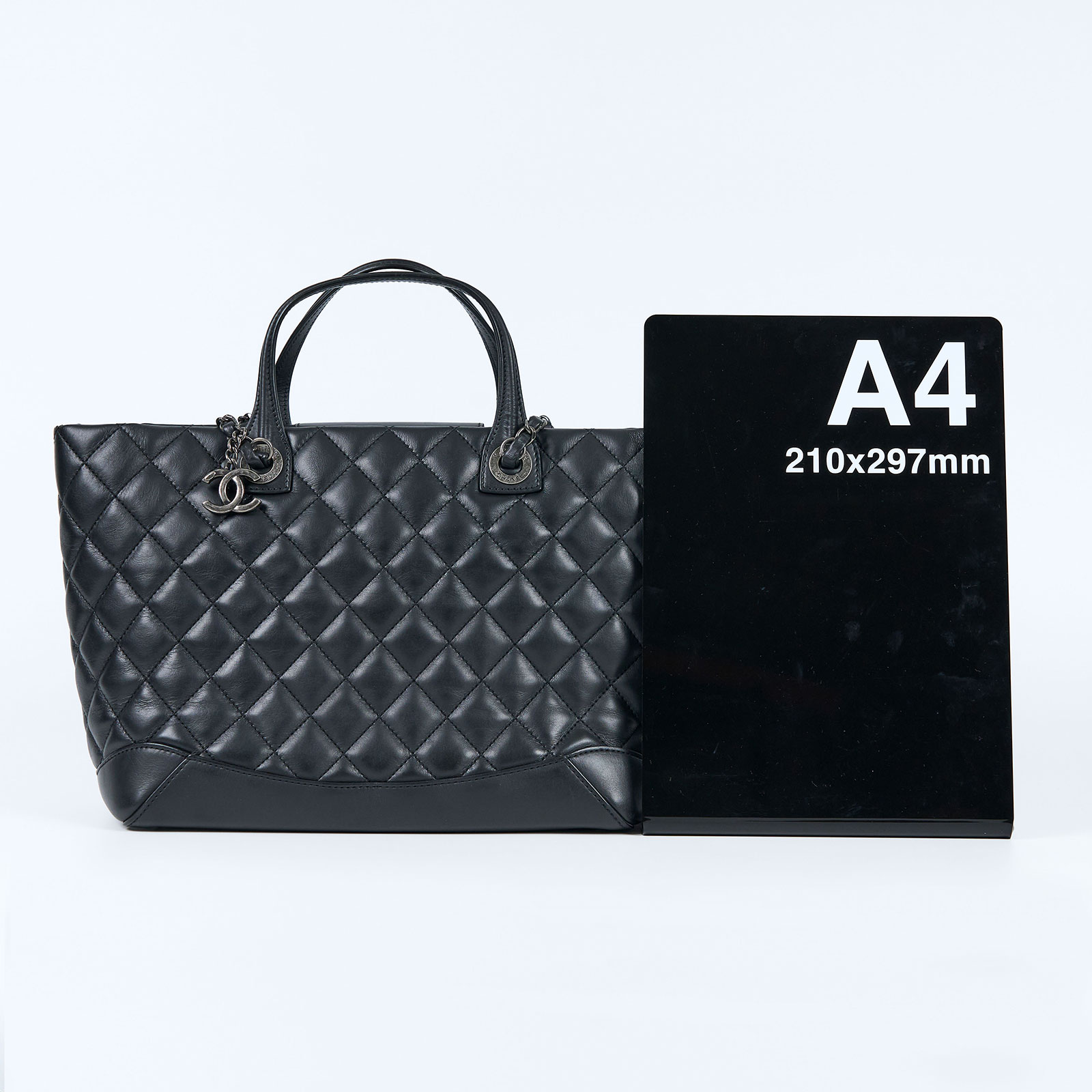 香奈兒 CHANEL 菱格紋 托特包  23開 黑菱格2WAY TOTE 原廠盒子/防塵袋/保證卡