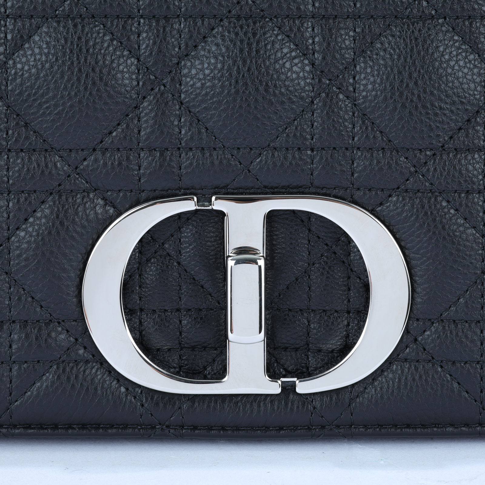 迪奧 CHRISTIAN DIOR Caro 中型 斜背 手提包 黑色絎縫 小牛皮 M9242UNGK 黑CARO MEDIUM 無附屬品