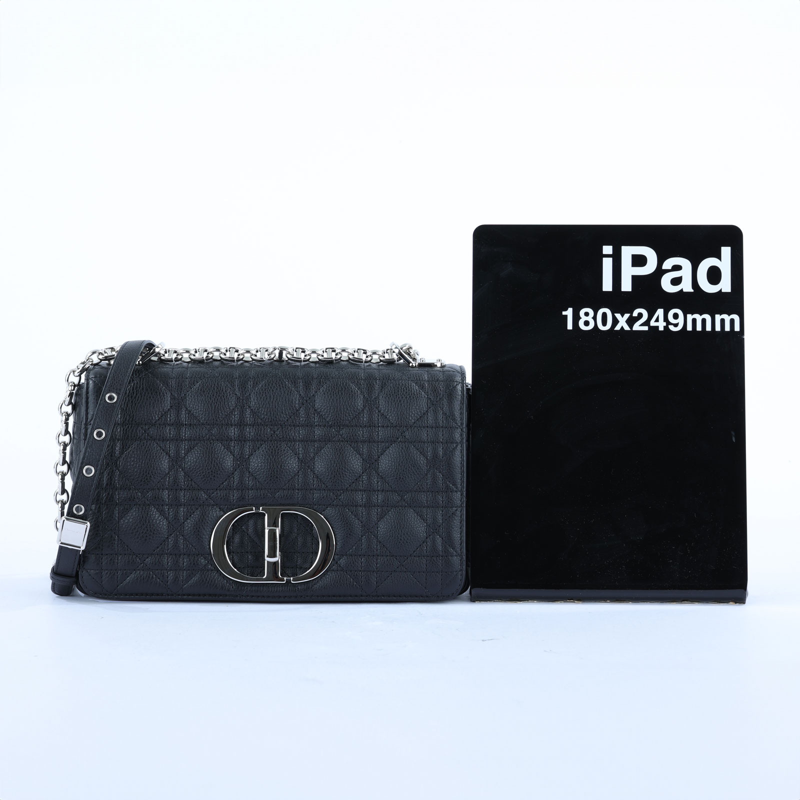 迪奧 CHRISTIAN DIOR Caro 中型 斜背 手提包 黑色絎縫 小牛皮 M9242UNGK 黑CARO MEDIUM 無附屬品