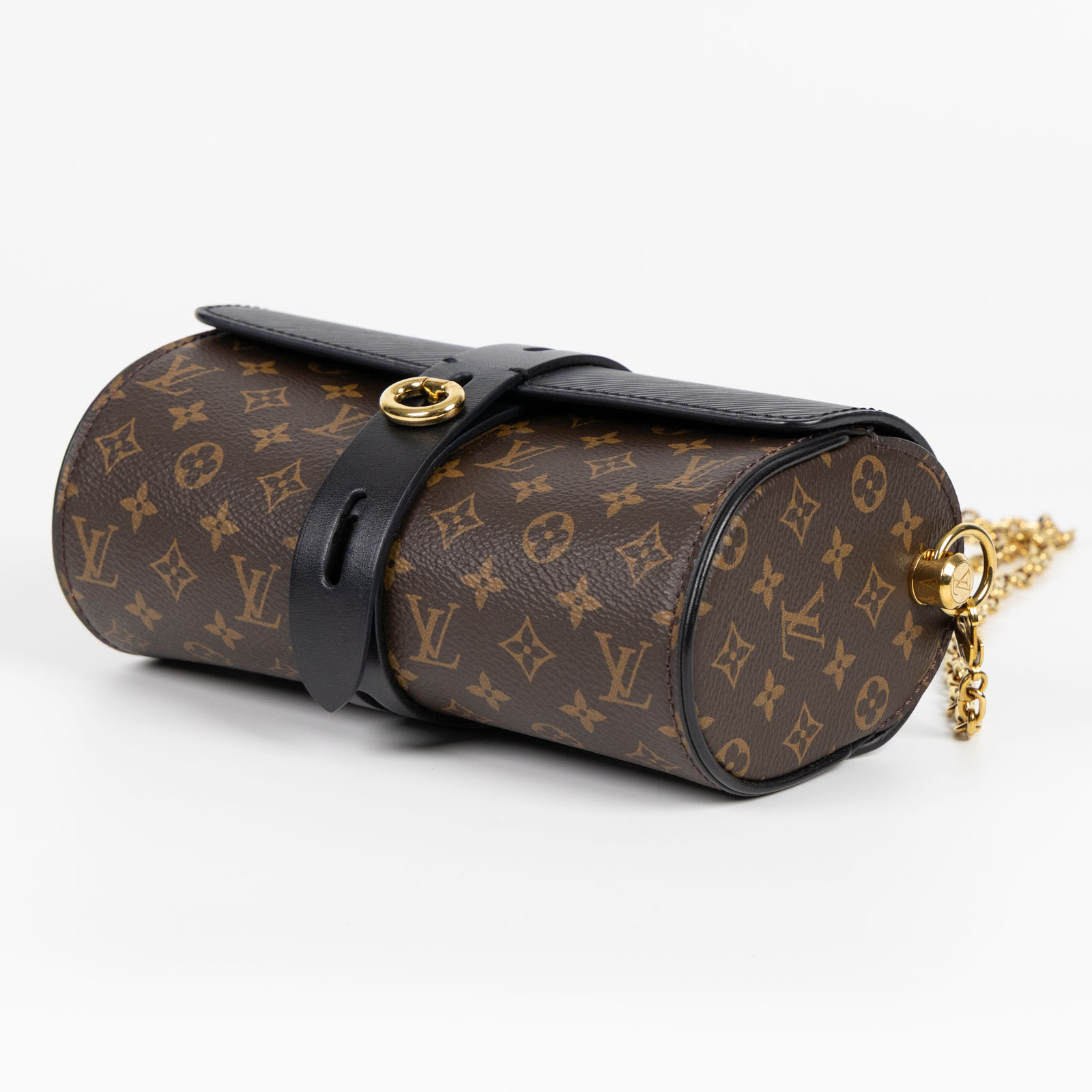 路易威登 LOUIS VUITTON Glasses Case 圓筒 眼鏡盒 M43903 黑色epi glasses case圓筒側背包 防塵袋/鎖組