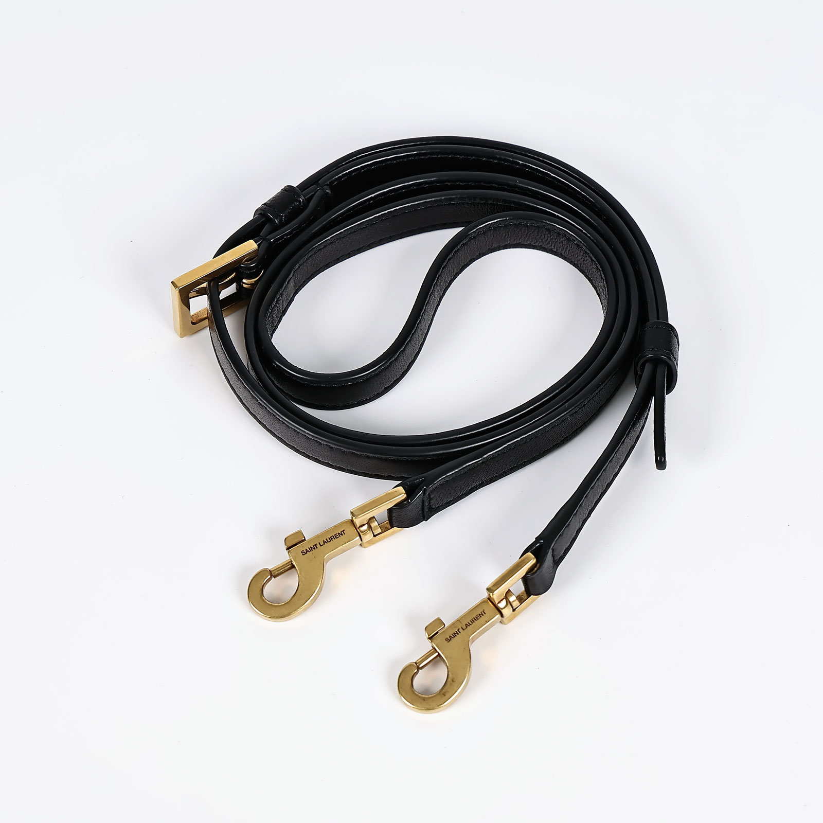 聖羅蘭 YSL SAINT LAURENT Gaby Vanity Bbag 小羊皮 肩帶 手拿包 7667311EL07 黑化妝盒肩背包 原廠盒子/防塵袋