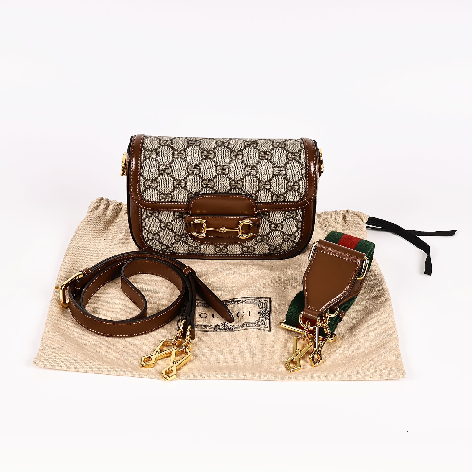古馳 GUCCI Horsebit 1955 迷你 馬鞍包 658574 焦糖1955 MINI 防塵袋