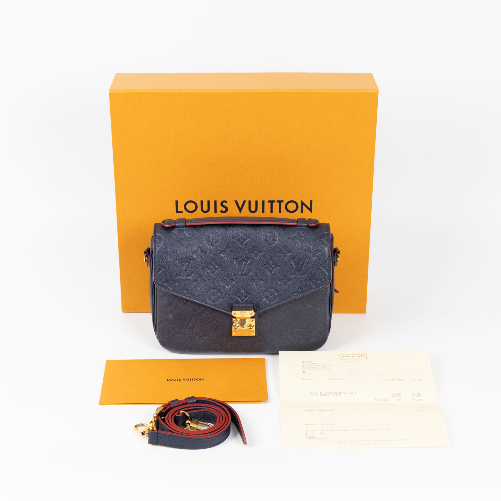 路易威登 LOUIS VUITTON Pochette Metis 金釦 郵差包  M44071 深藍POCHETTE MÉTIS郵差包 原廠盒子/ 購買證明