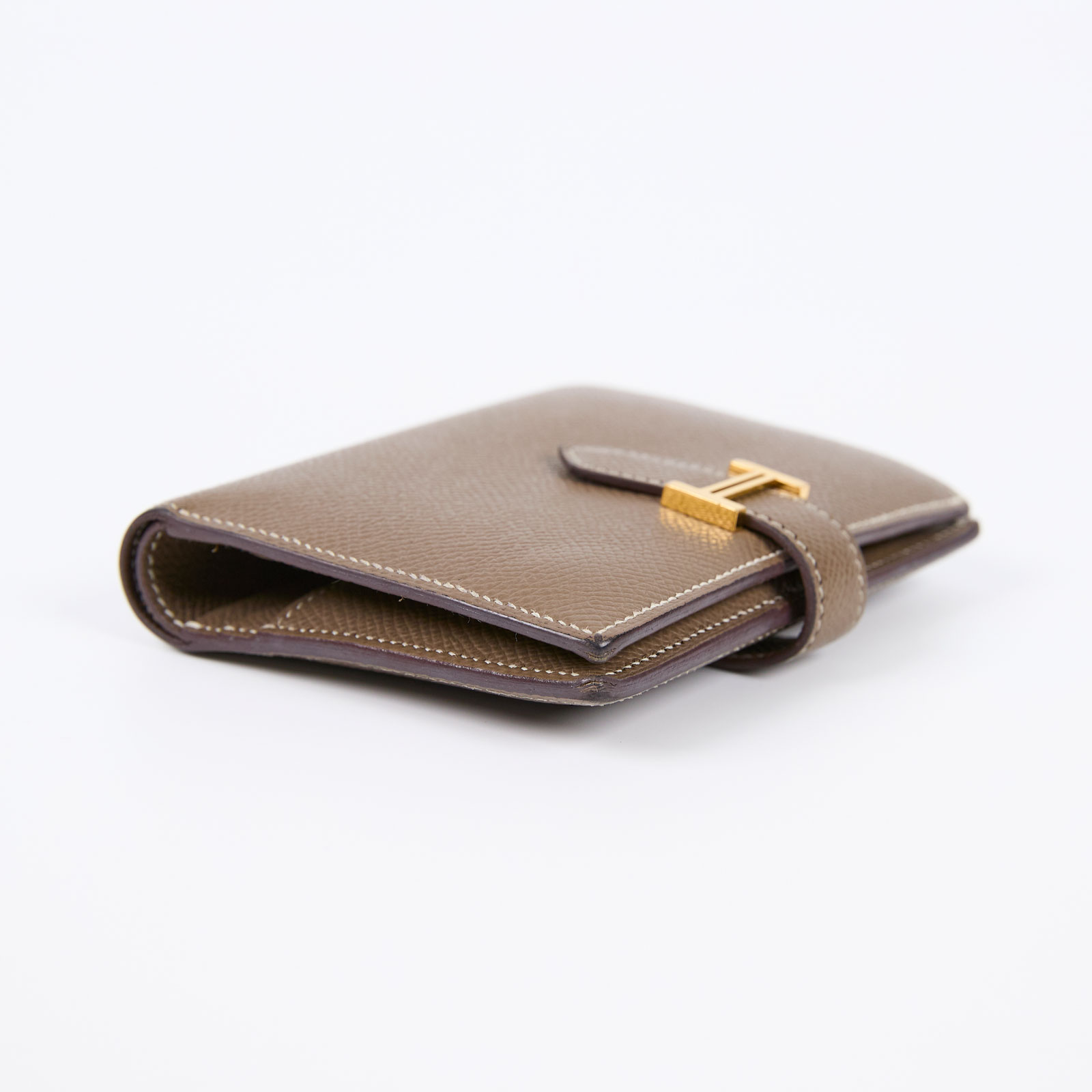 愛馬仕 Hermès Bearn 短夾 BEARN B刻 大象灰BEARN短夾 原廠盒子/購買證明