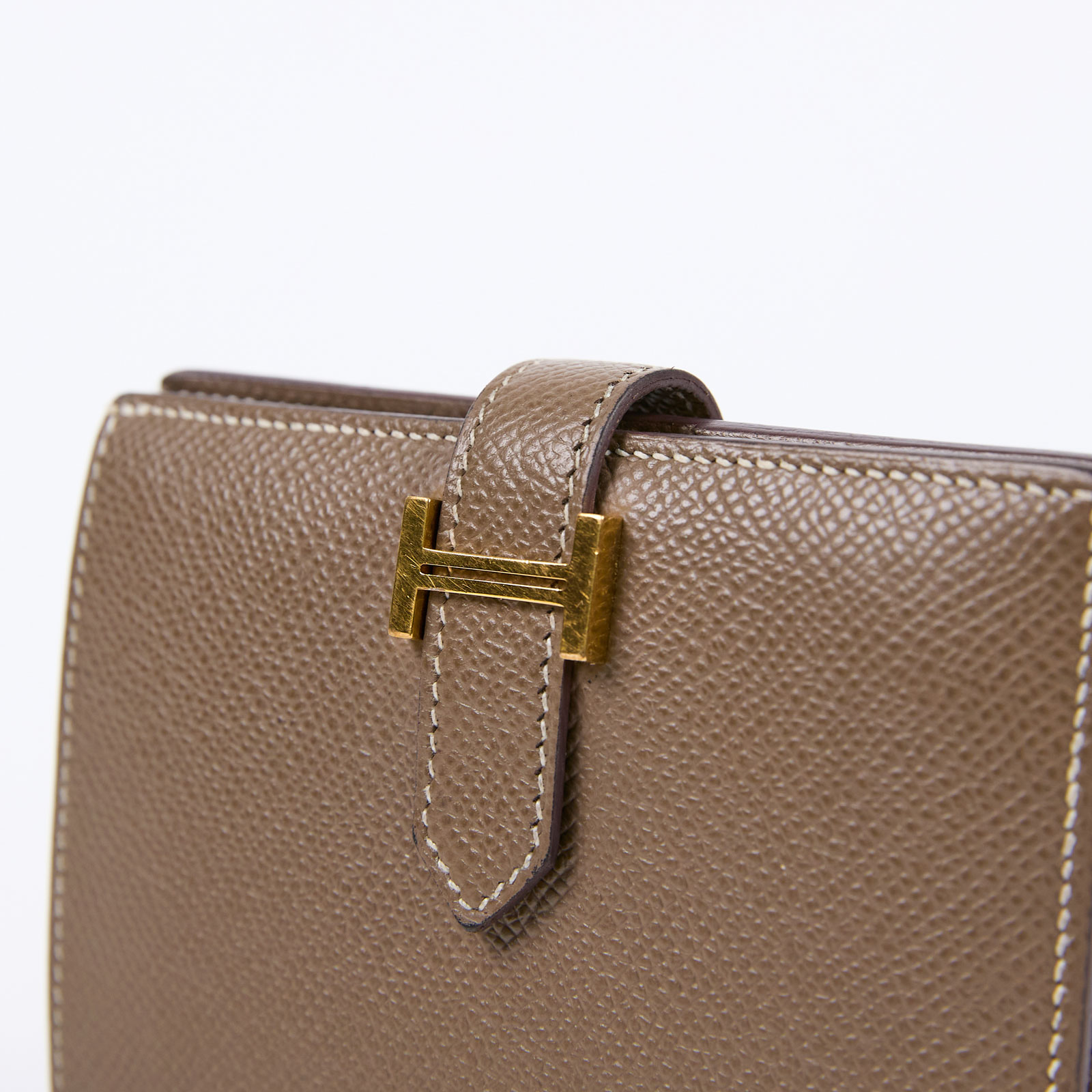 愛馬仕 Hermès Bearn 短夾 BEARN B刻 大象灰BEARN短夾 原廠盒子/購買證明