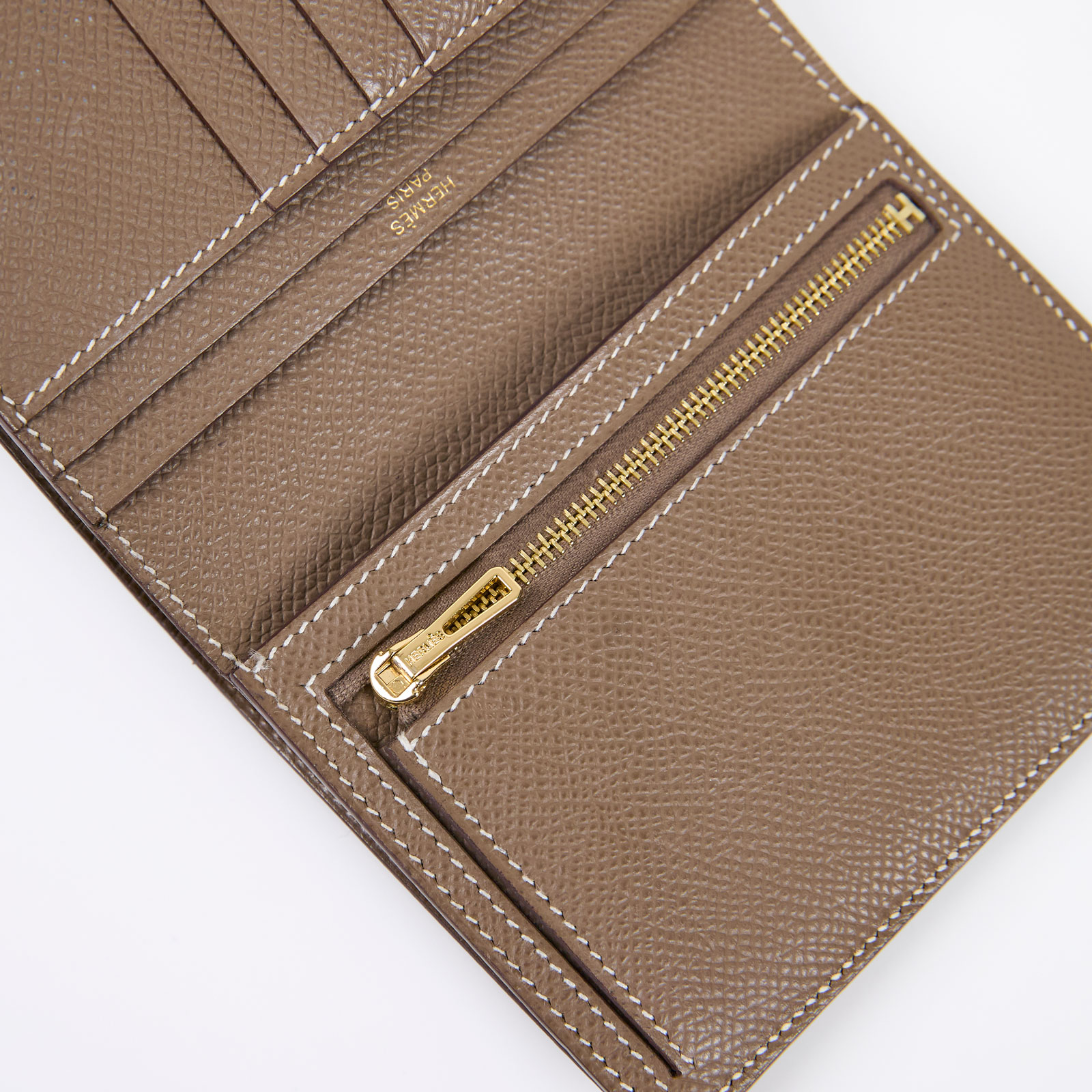 愛馬仕 Hermès Bearn 短夾 BEARN B刻 大象灰BEARN短夾 原廠盒子/購買證明