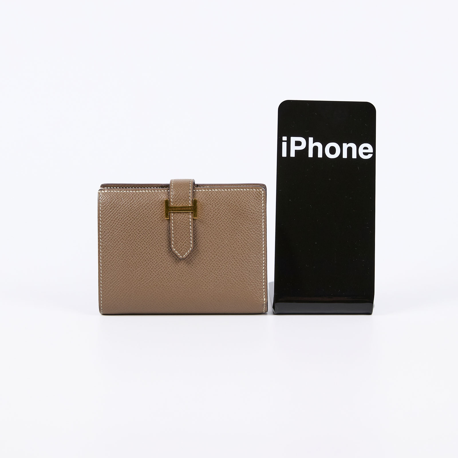 愛馬仕 Hermès Bearn 短夾 BEARN B刻 大象灰BEARN短夾 原廠盒子/購買證明