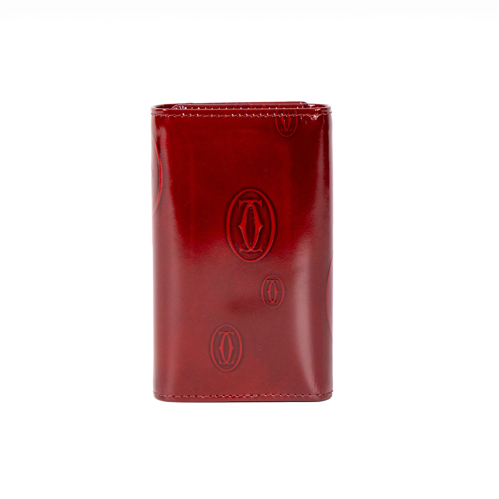 卡地亞 CARTIER 小型皮具 6鍵 鑰匙圈 L3000929 紅色漆皮鑰匙包 原廠盒子/保證卡